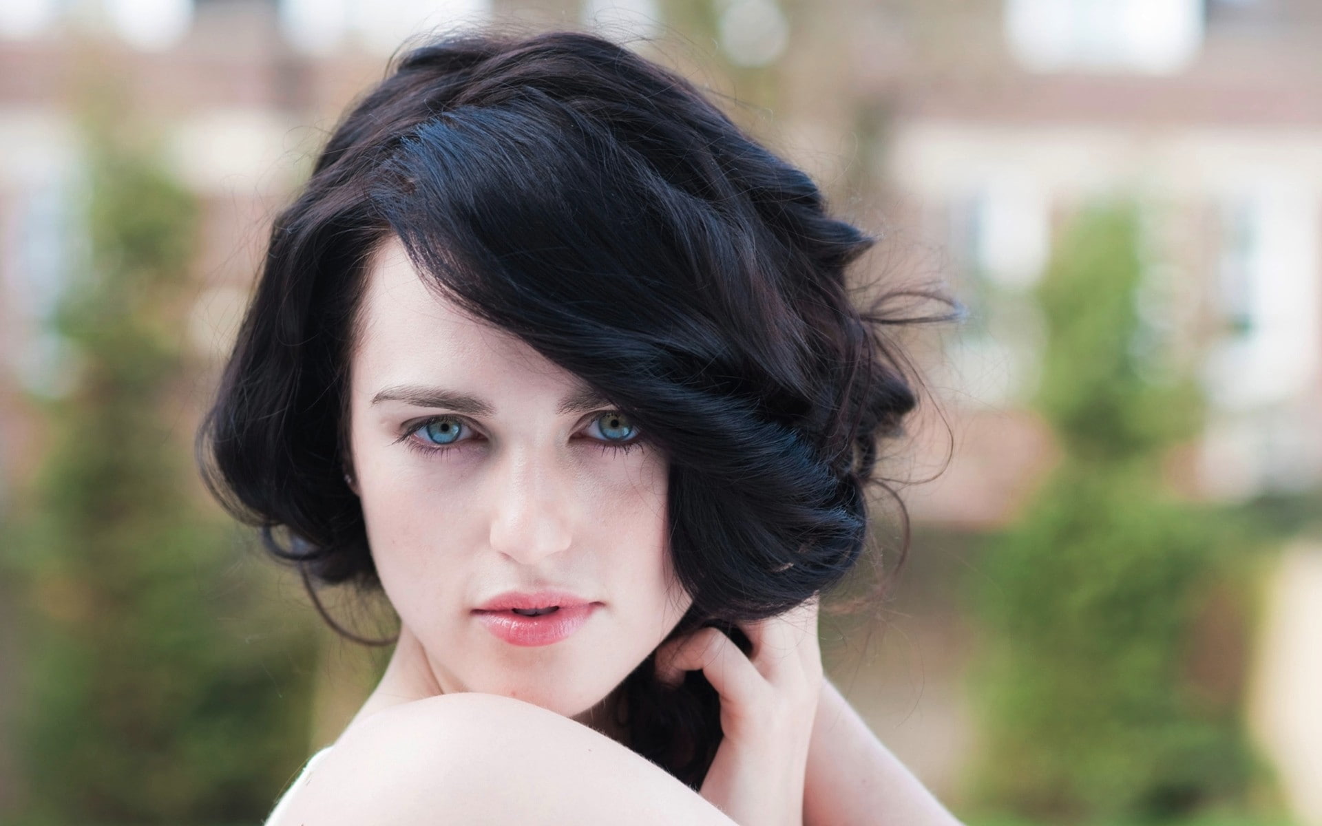 brunette, Katie McGrath, face, women, 1080P, HD Wallpaper