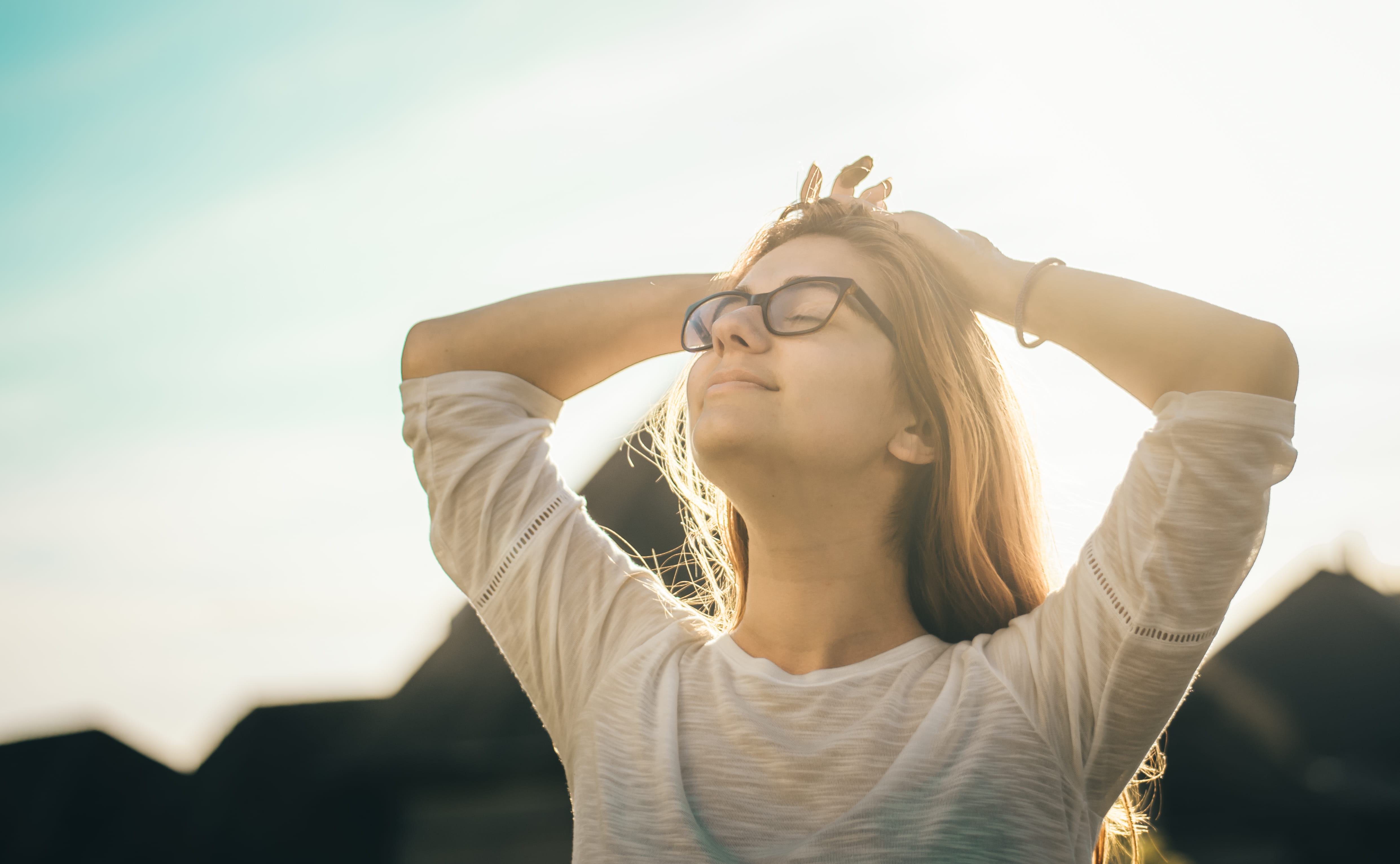 arms raised, people, yoga, iași, outdoors, glasses, girl, human arm, head, beauty, young adult, holding, t, looking up, focus on foreground, leisure activity, HD Wallpaper