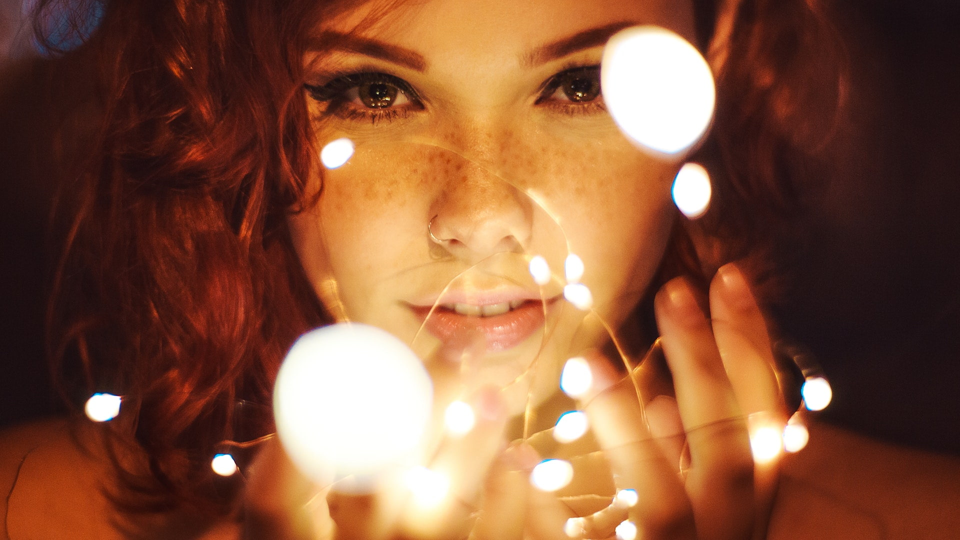 burning, human body part, hands, light - natural phenomenon, looking at viewer, fire - natural phenomenon, model, freckles, hairstyle, contemplation, redhead, HD Wallpaper