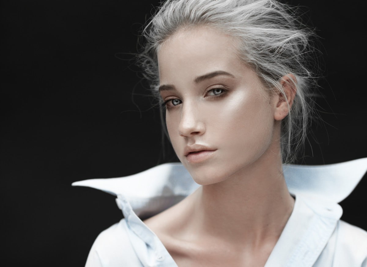 women, model, Hannah Waites, platinum blonde, 480P, HD Wallpaper