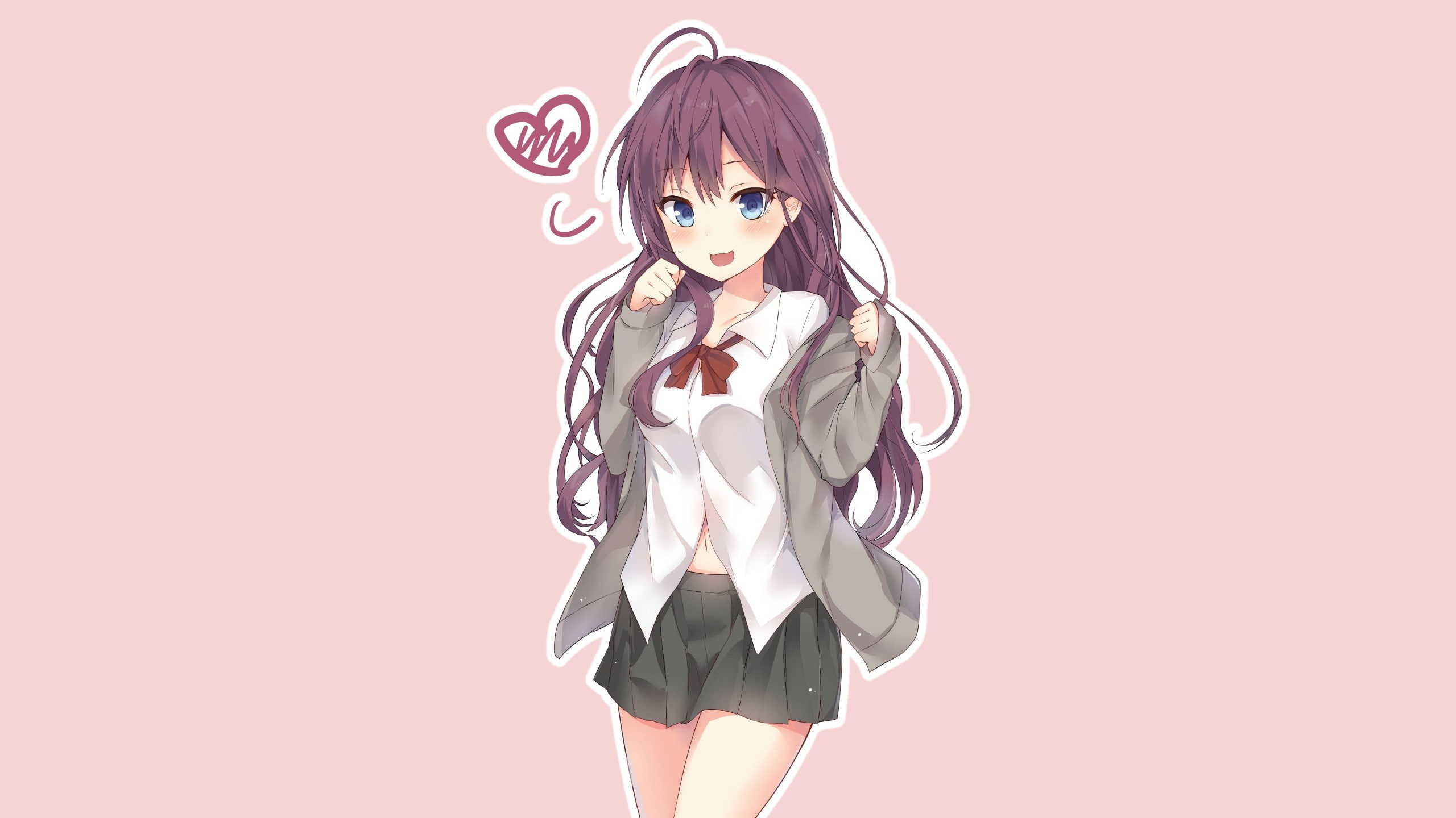 anime girls, 2K, blushing, belly button, Ichinose Nozomi, THE iDOLM@STER: Cinderella Girls, HD Wallpaper