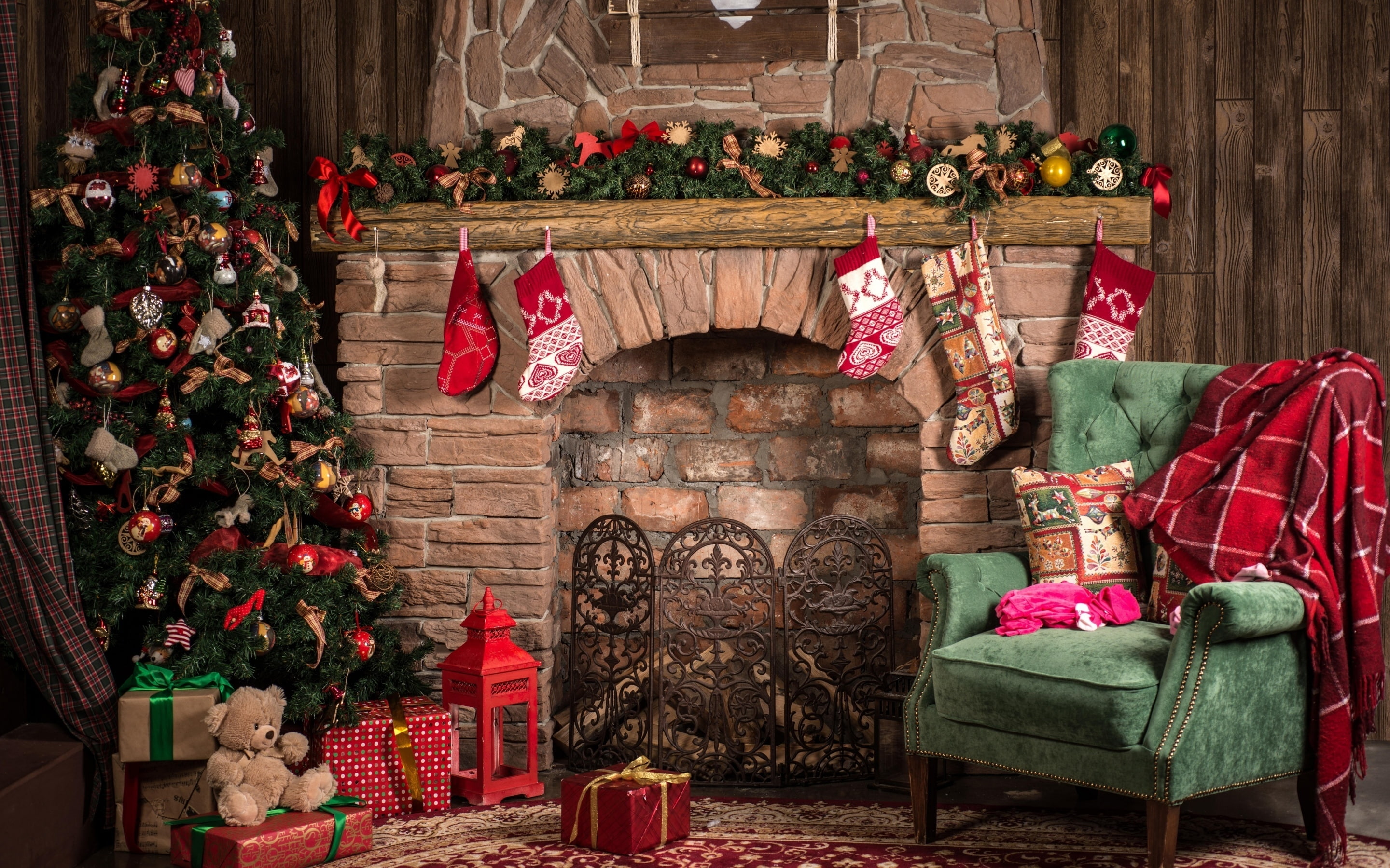 cozy, christmas, 2K, 2016 christmas, decor, HD Wallpaper