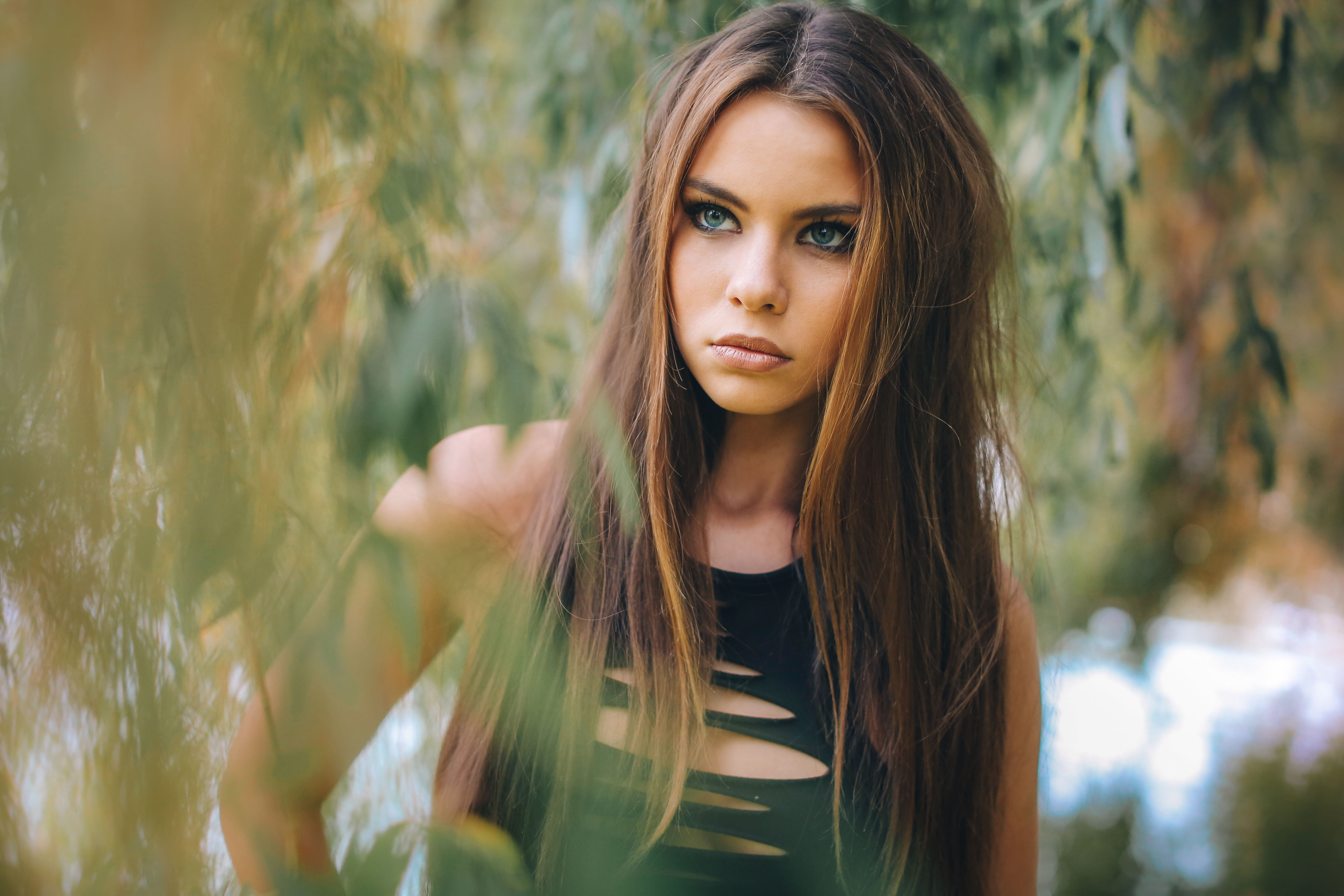 real people, young adult, long hair, adult, beauty, portrait, selective focus, David Olkarny, look, hair, beautiful woman, makeup, headshot, teenager, leisure activity, HD Wallpaper
