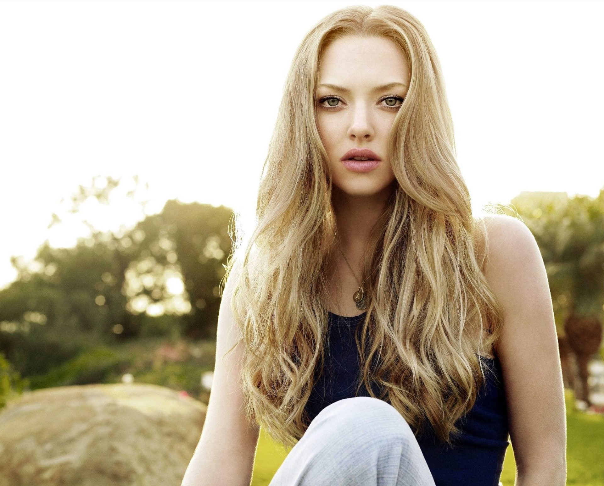 Close-Up, Actress, Lipstick, Long Hair, Amanda Seyfried, Actresses, Face, Woman, Blonde, 1080P, Green Eyes, HD Wallpaper