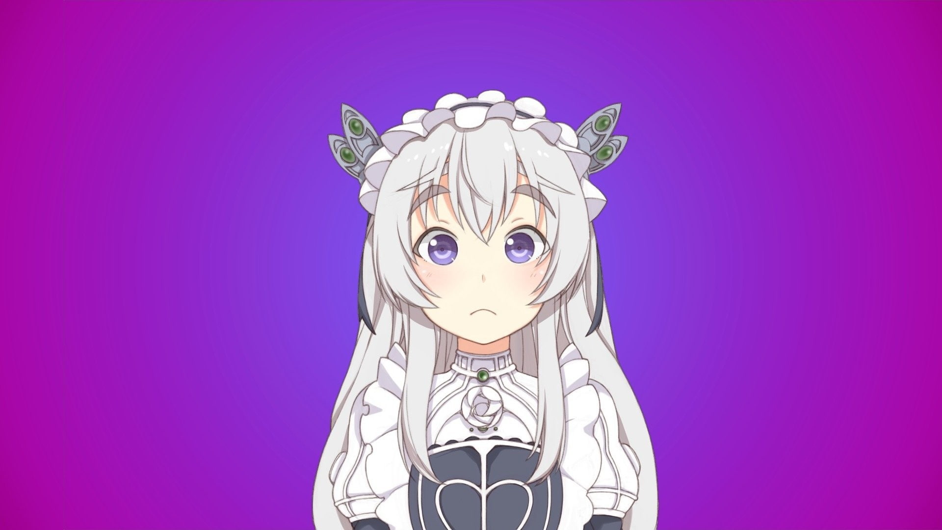 anime girls, representation, Chaika Trabant, no people, art and craft, single object, cut out, copy space, close-up, colored background, anime, mammal, HD Wallpaper
