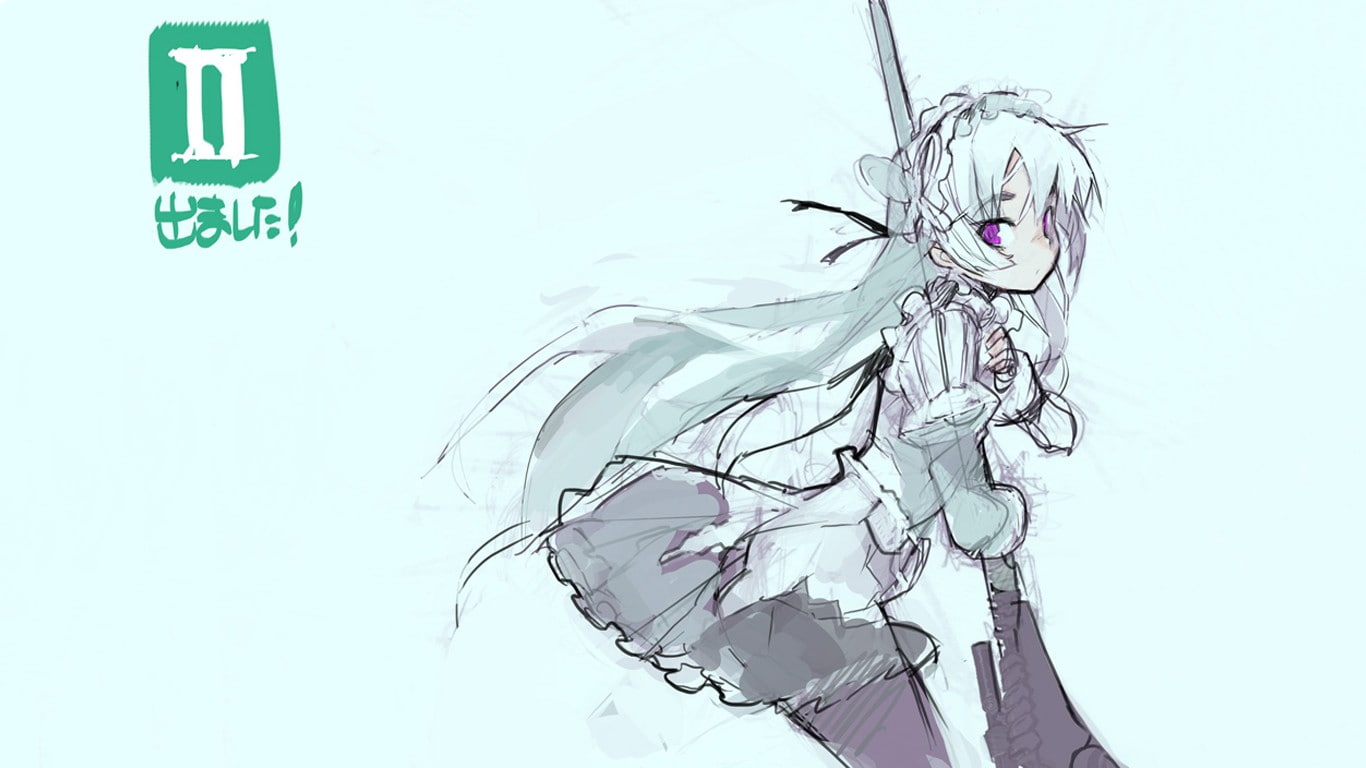 women, Hitsugi no Chaika, 720P, abstract, one person, hair, nature, motion, blue, copy space, beauty, females, indoors, sign, Chaika Trabant, digital composite, HD Wallpaper