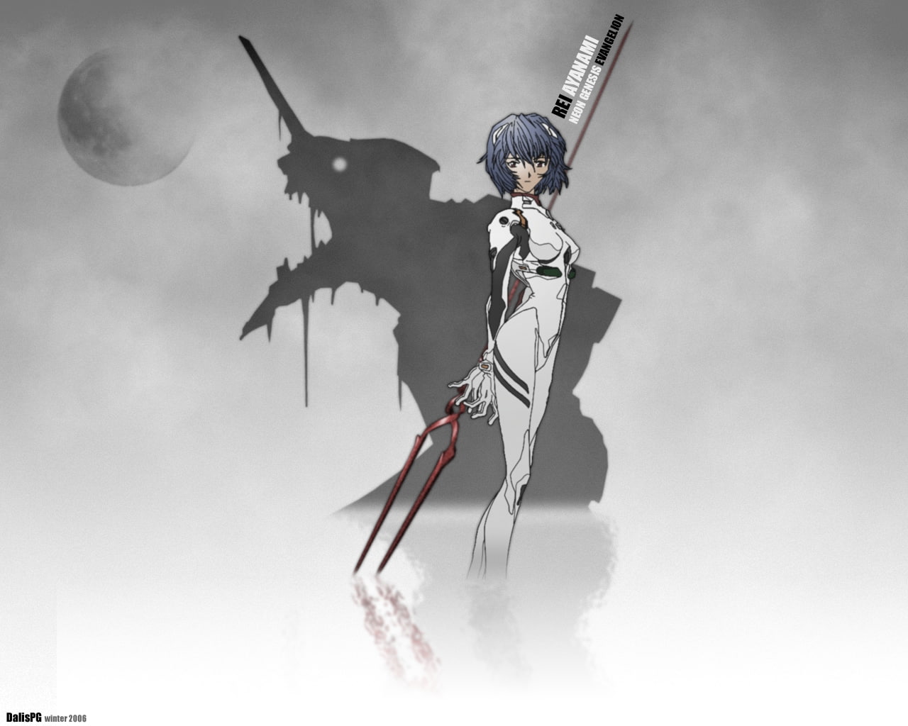 neon genesis evangelion, ayanami, lance, ayanami rei, rei, 720P, neon, genesis, anime, longinus, evangelion, art, hd, HD Wallpaper