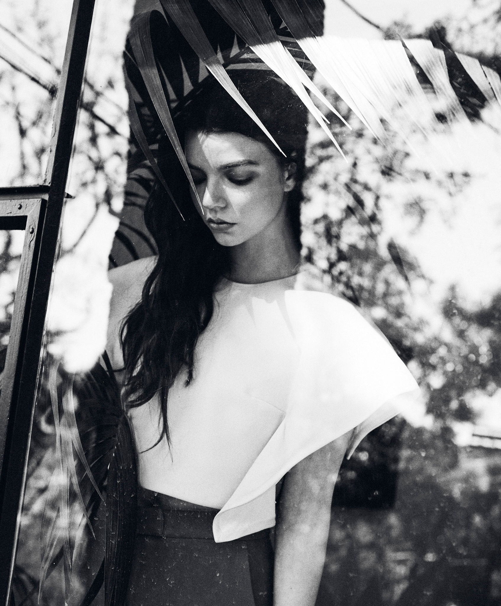window, Anya Taylor-Joy, closed eyes, actress, monochrome, 1080P, women, Phone HD Wallpaper