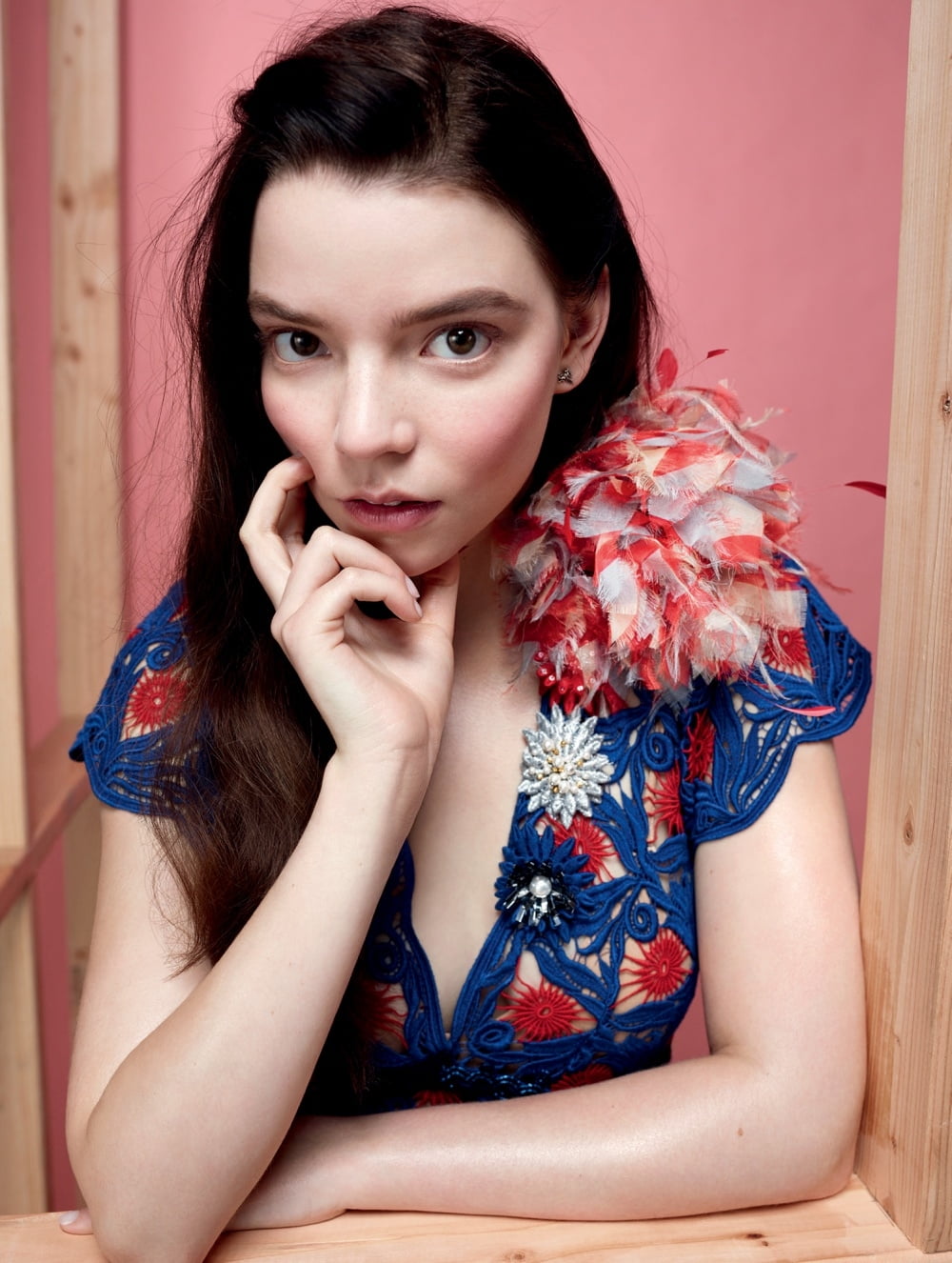 brunette, long hair, Anya Taylor-Joy, actress, dark hair, 720P, women, Phone HD Wallpaper