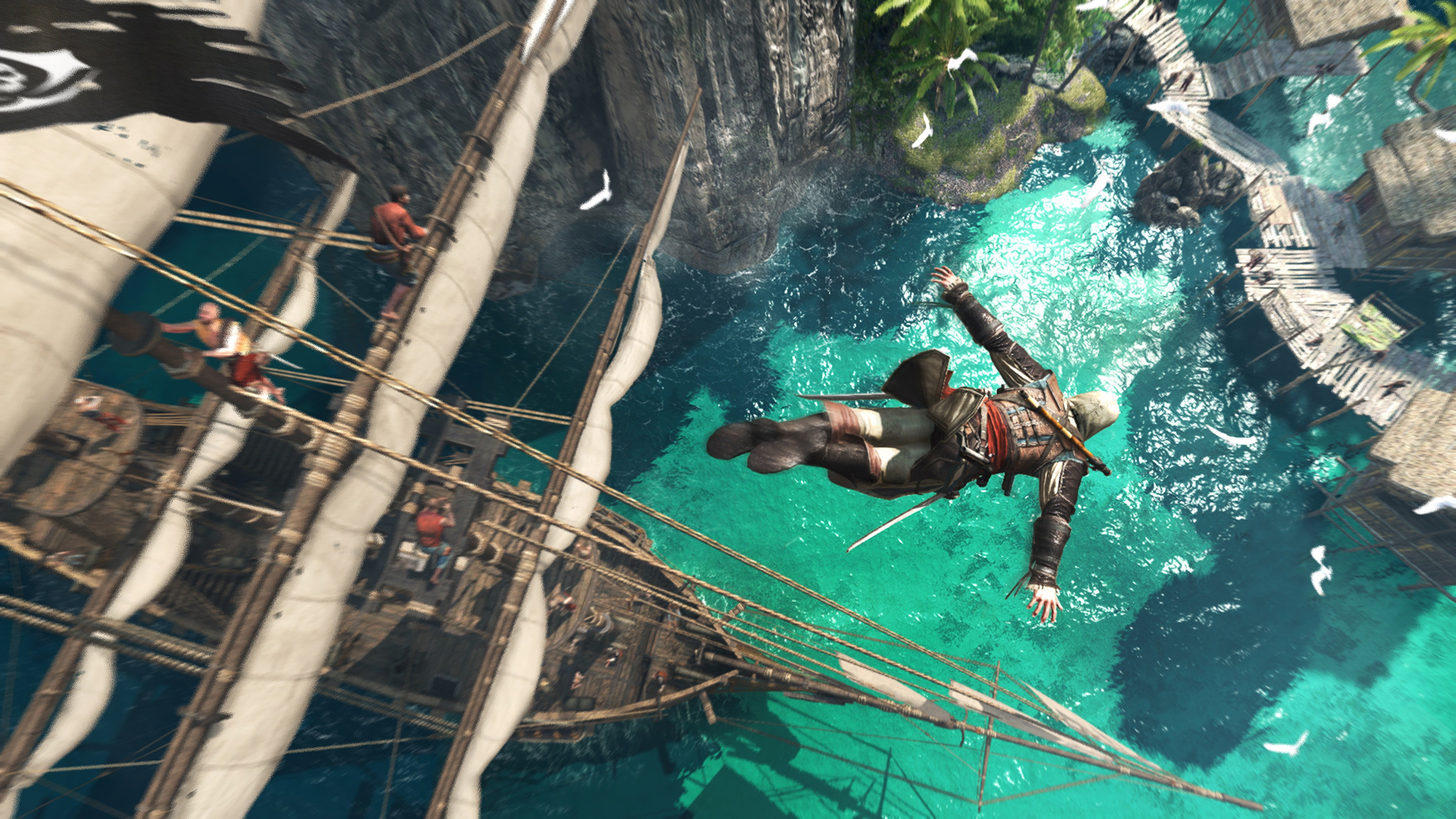 sport, 5K, turquoise colored, Assassins Creed, river, nature, exploration, recreational Pursuit, outdoors, adventure, young adult, water, real people, HD Wallpaper
