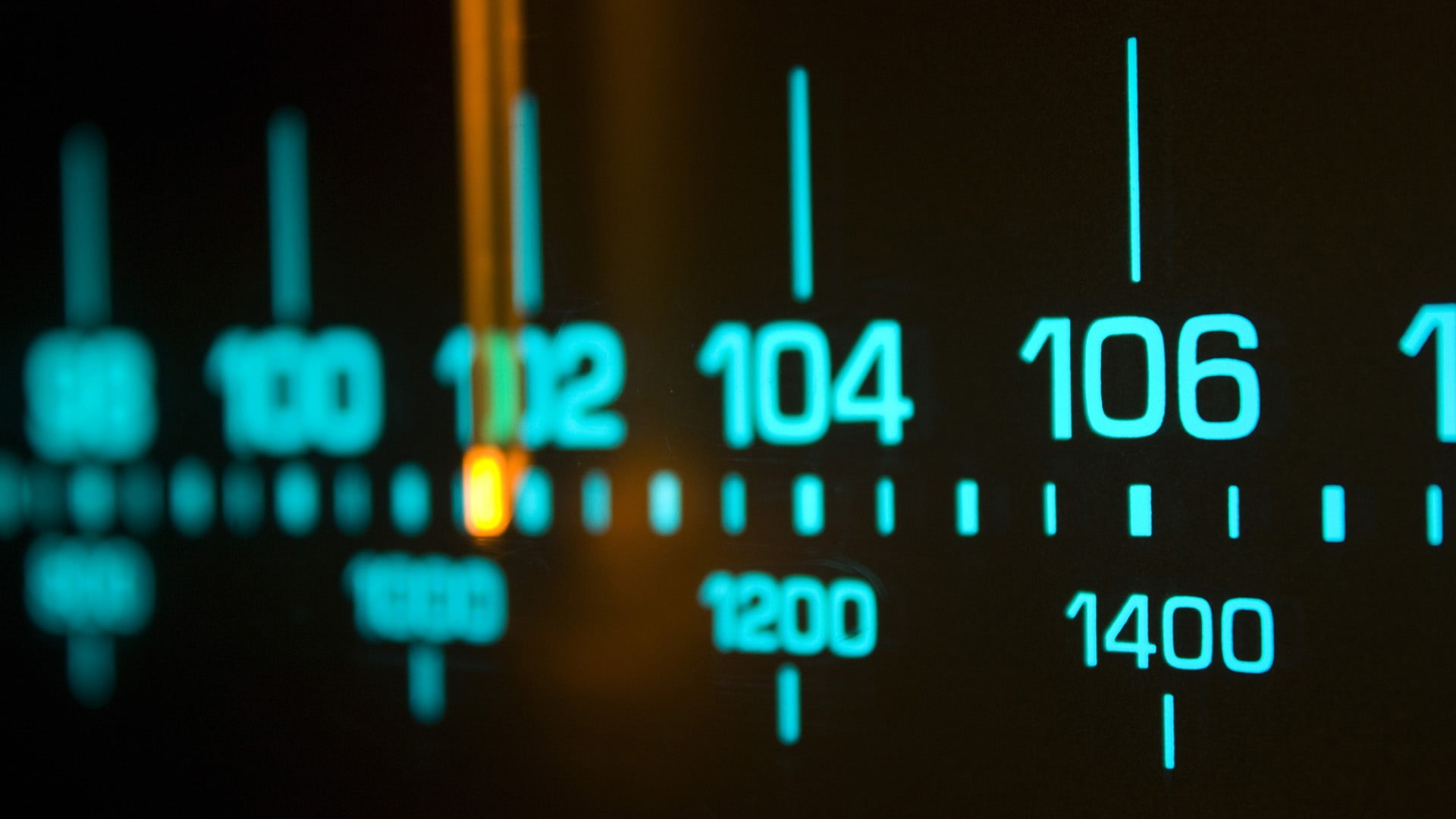 night, sign, depth of field, capital letter, radio, neon, text, business, indoors, technology, western script, data, backgrounds, numbers, glowing, dark, HD Wallpaper