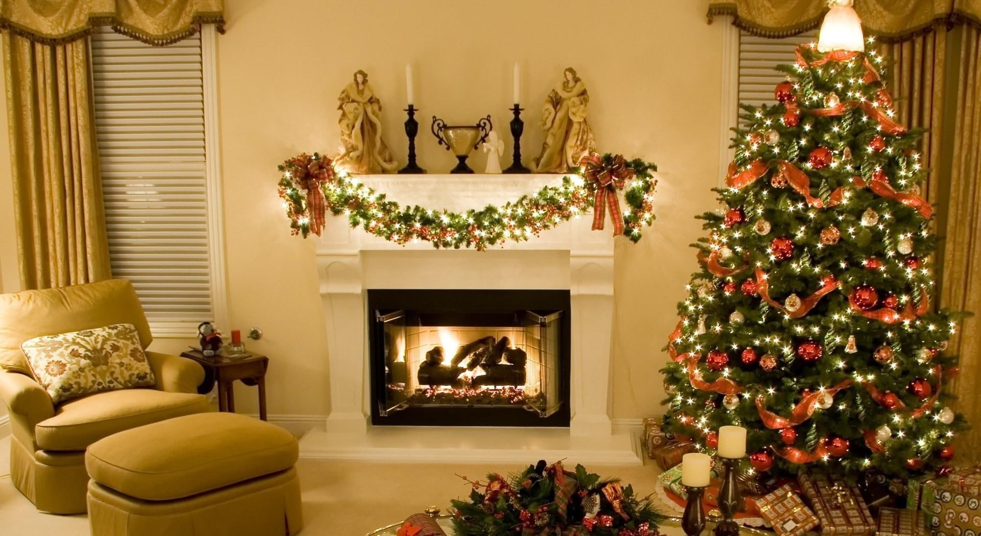 electric, tree, padded, ottoman, candle, new, comfort, brown, christmas, fireplace, chair, home, gifts, black, stands, 1080P, green, new year, year, wing, HD Wallpaper
