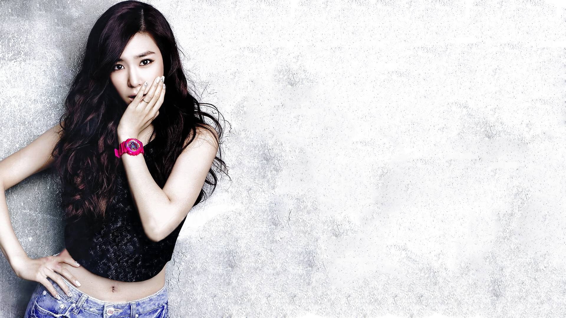 long hair, young women, beautiful woman, black hair, SNSD, Tiffany Hwang, singer, women, front view, adult, Asian, lifestyles, standing, teenager, fashion, HD Wallpaper