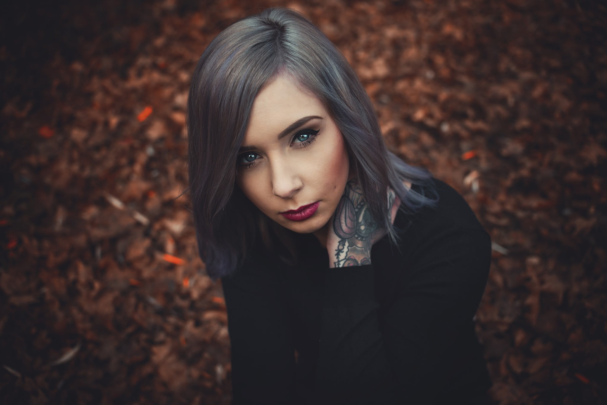 lifestyles, tattoo, portrait, change, women, women outdoors, hairstyle, plant part, standing, adult, looking at viewer, young women, outdoors, face, teenager, HD Wallpaper