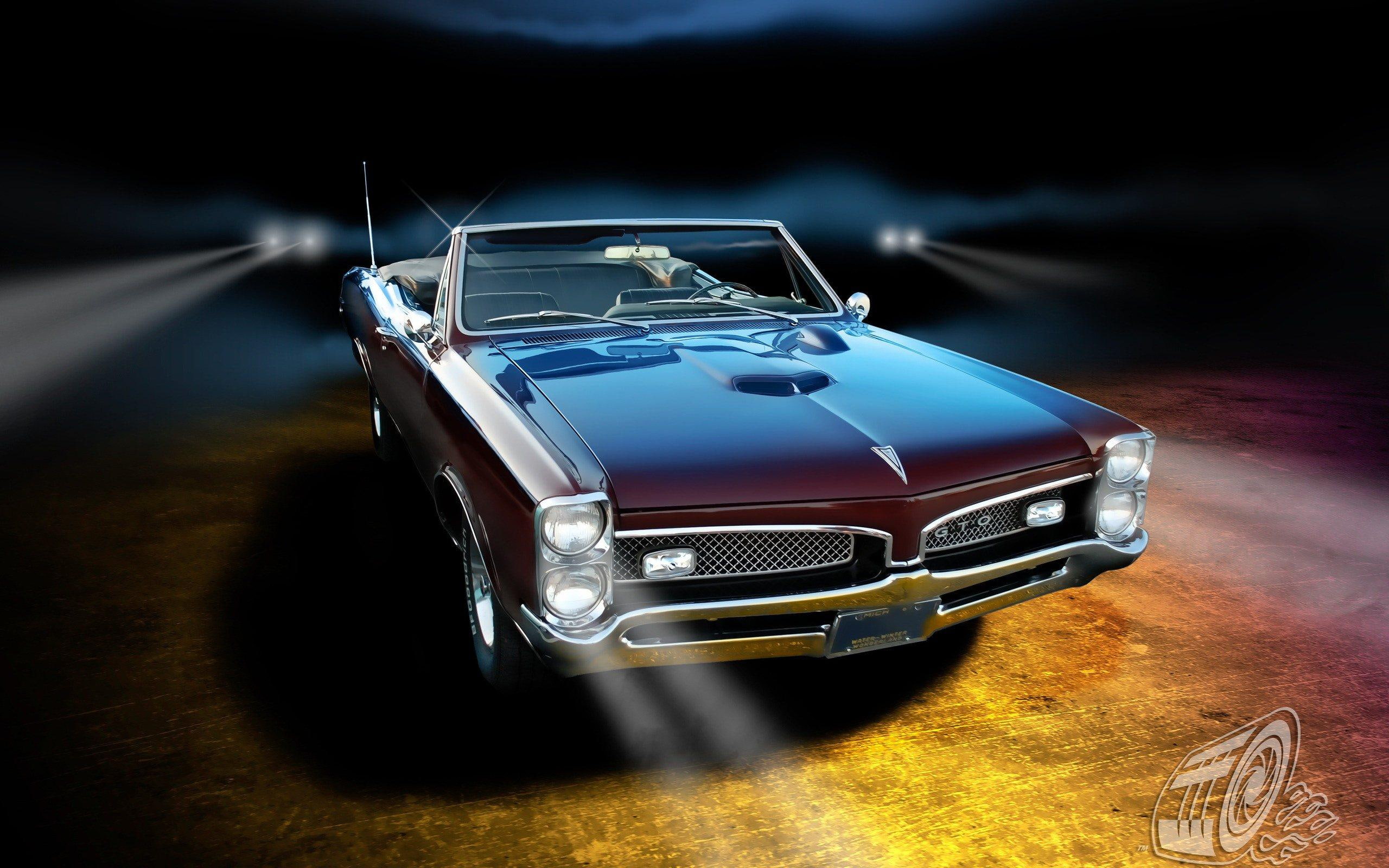 cars, vintage, cabrio, 2K, gto, pontiac, HD Wallpaper