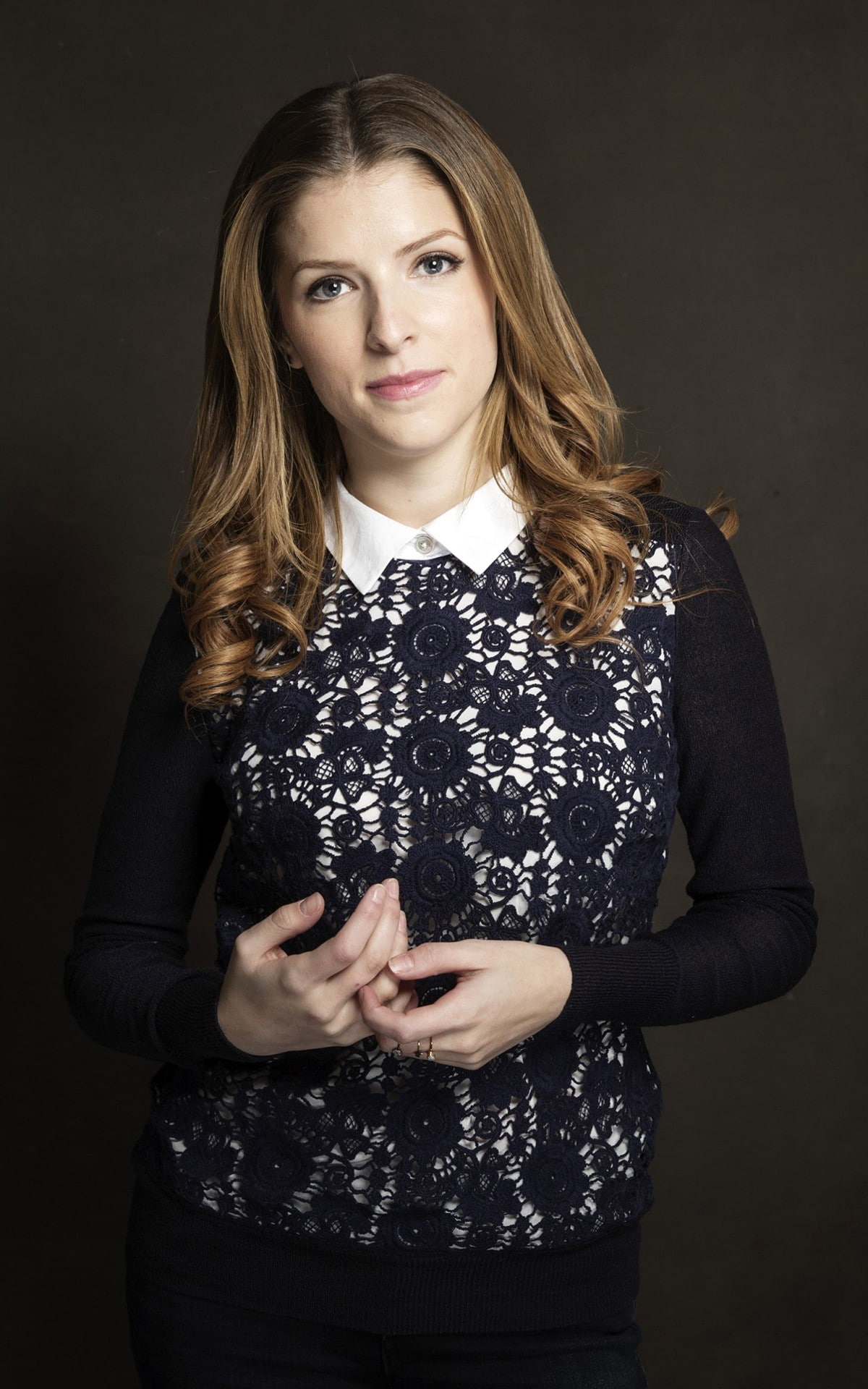young women, one person, 1080P, young adult, indoors, front view, standing, hairstyle, brunette, three quarter length, portrait, Anna Kendrick, long hair, Phone HD Wallpaper