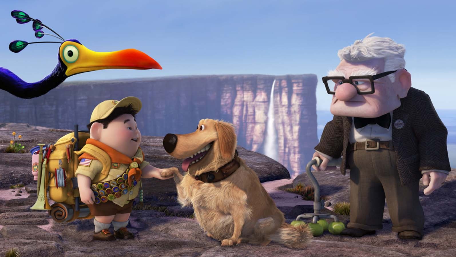 males, boys, child, canine, childhood, pet owner, day, water, real people, pets, sitting, men, one animal, dog, domestic animals, Up (movie), domestic, HD Wallpaper
