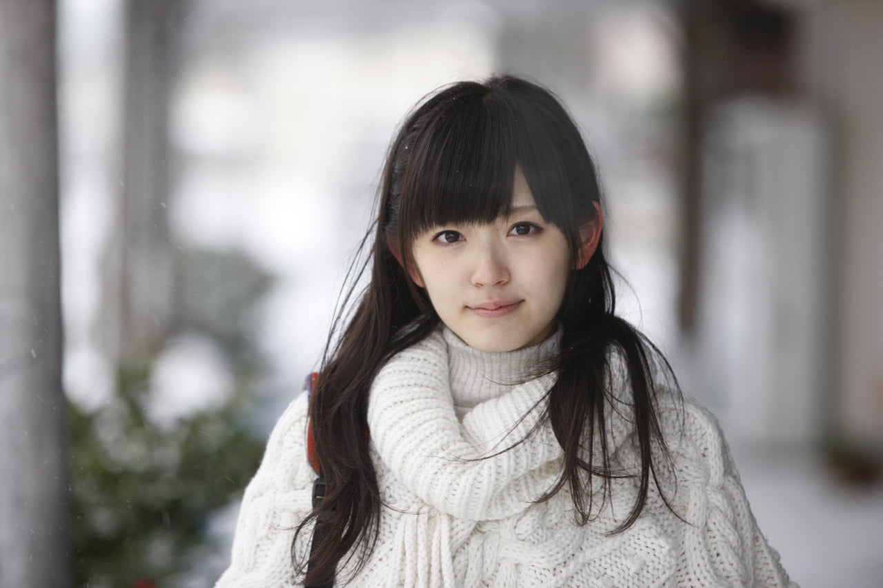 Airi Suzuki, 720P, snow, outdoors, HD Wallpaper