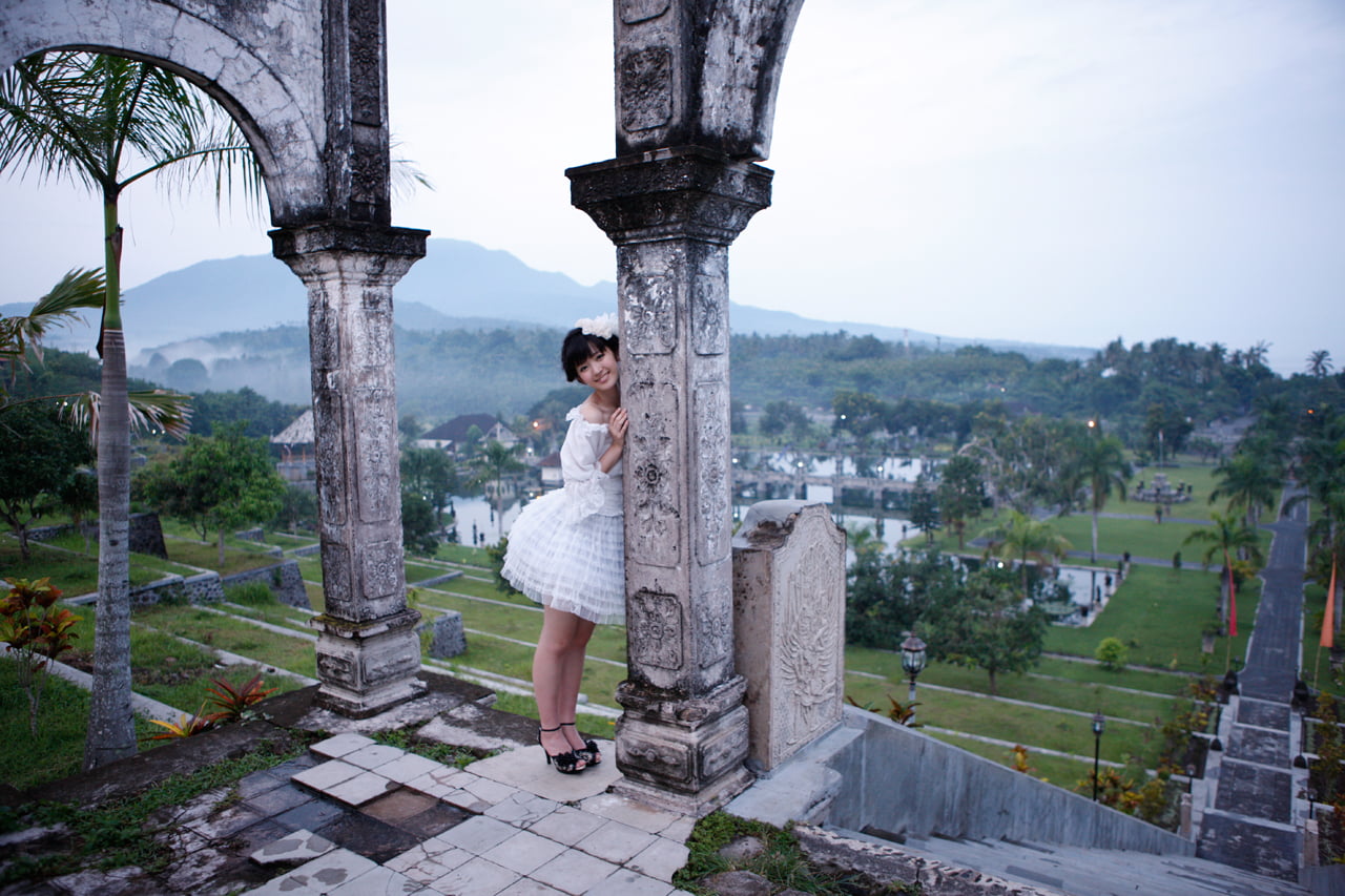 Airi Suzuki, outdoors, 720P, white dress, HD Wallpaper