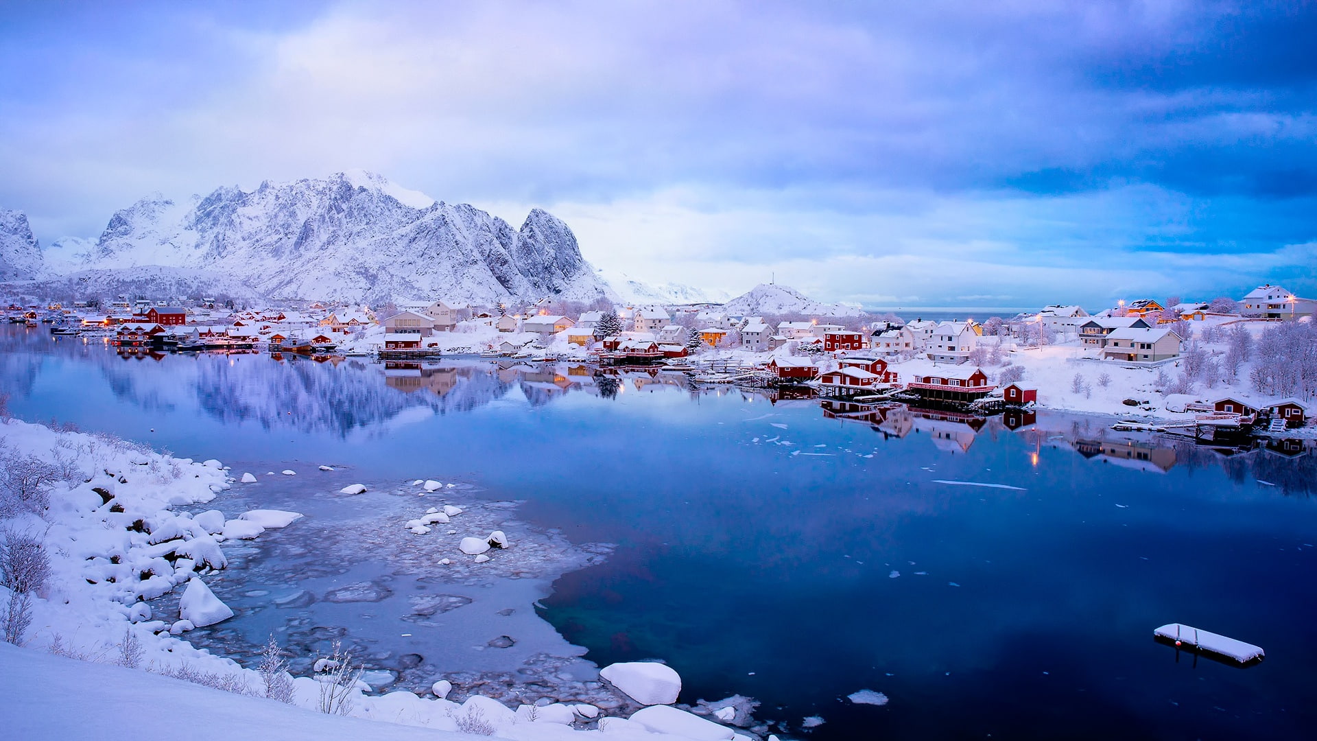 blue, winter, snow, nature, Norway, 1080P, ice, HD Wallpaper