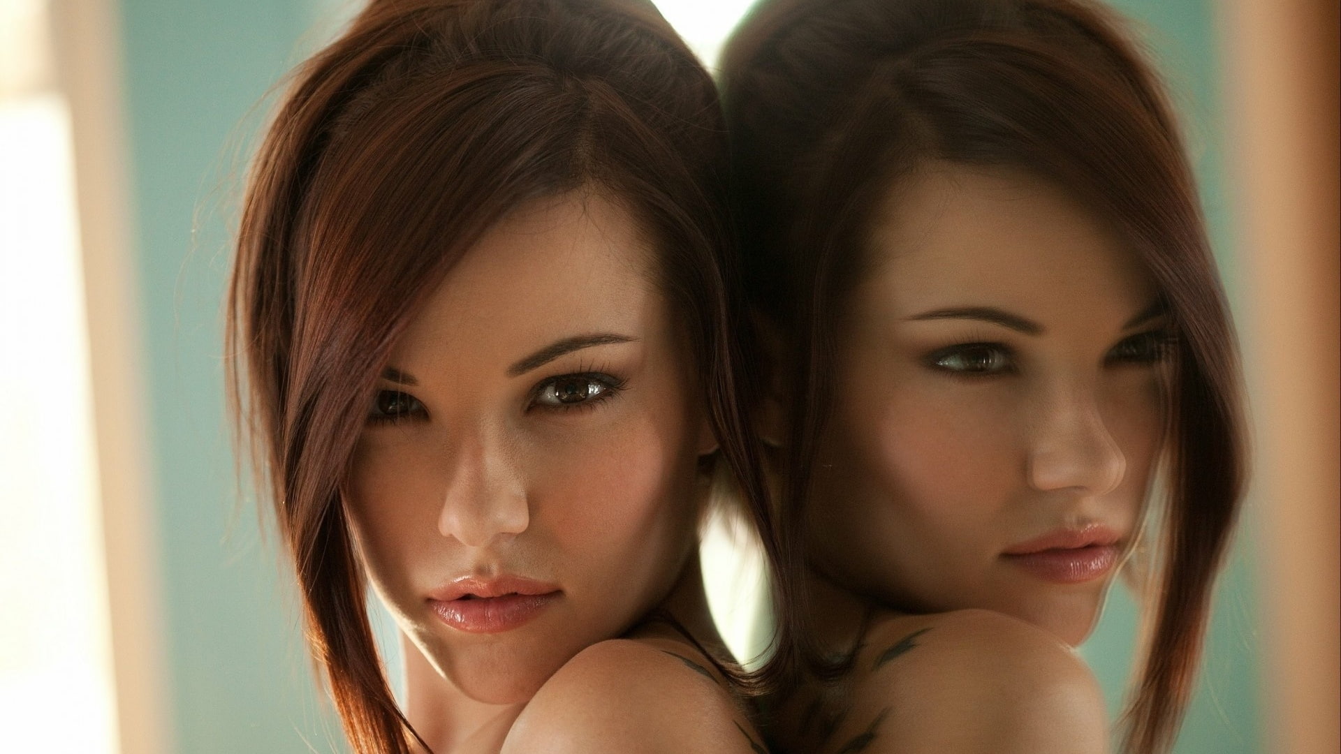 tattoo, 1080P, lipstick, curvy, Elizabeth Marxs, model, HD Wallpaper