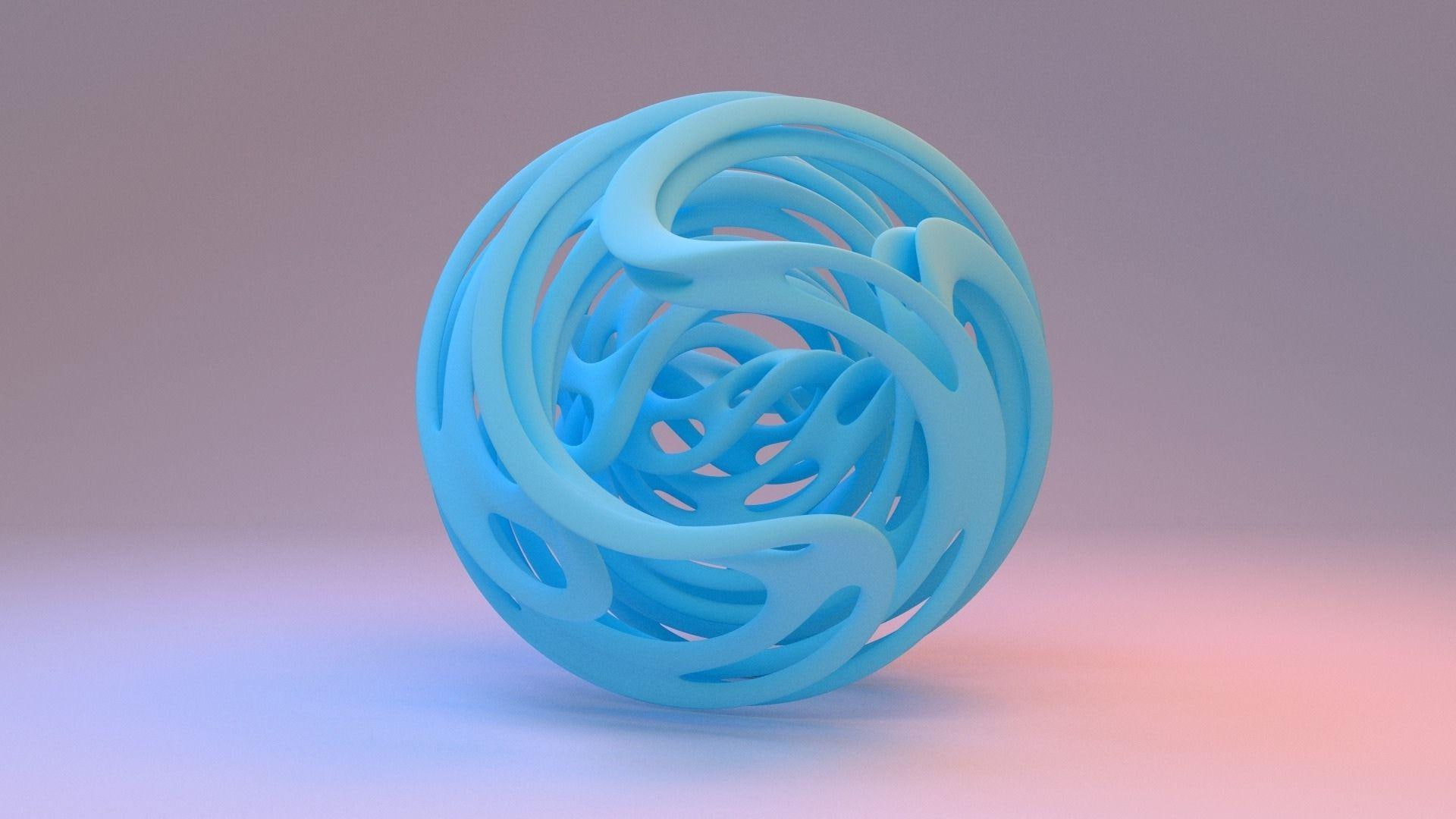 ball, blue, 3d, 1080P, sphere, curvy, curve, 1920x1080, HD Wallpaper