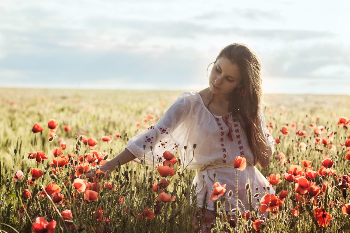 hair, land, one person, Ukraine, beauty, beautiful woman, model, nature, 480P, freshness, landscape, flowering plant, hairstyle, women, lifestyles, Ukrainian, HD Wallpaper