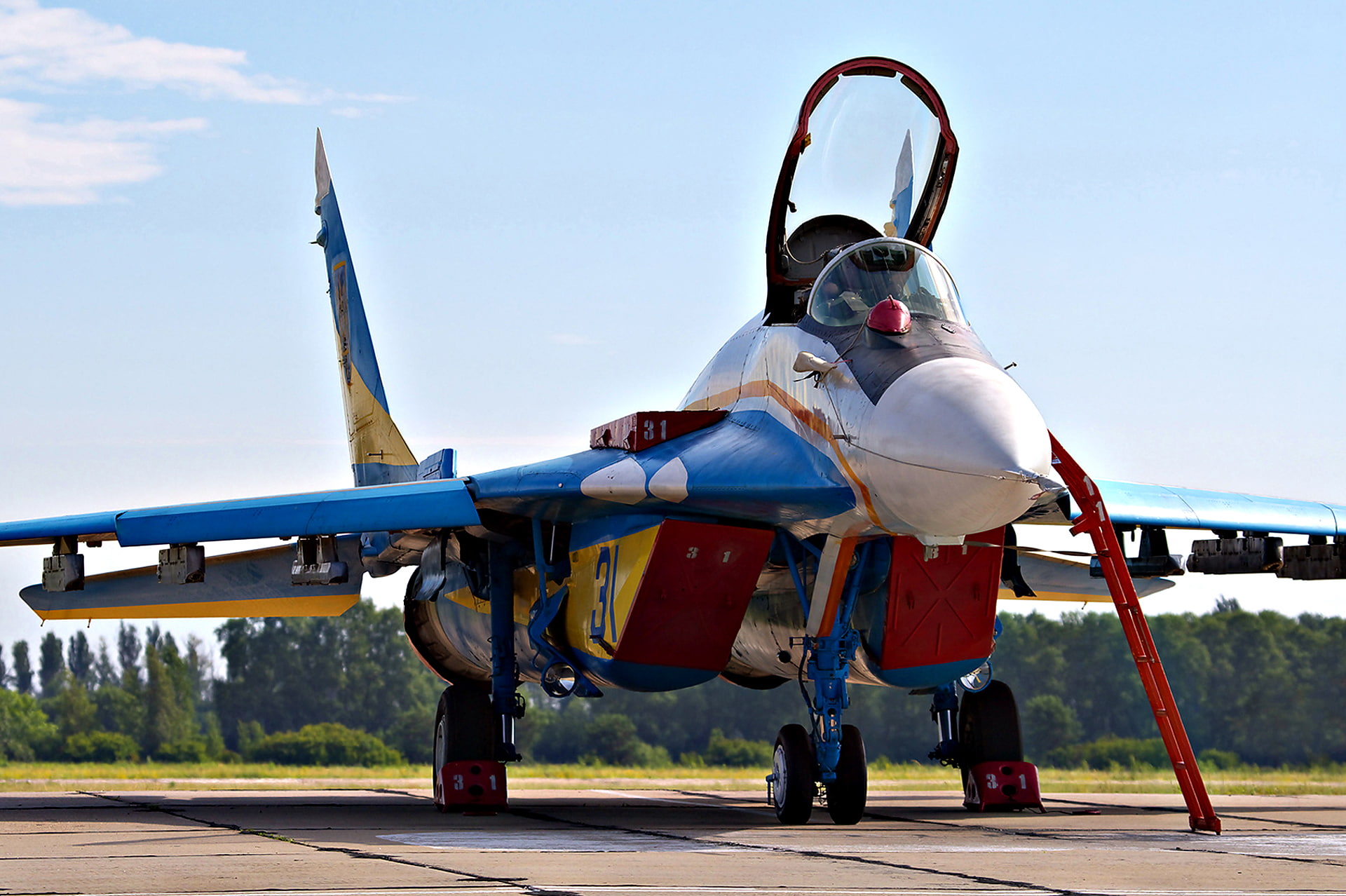 MiG 29, 1080P, Ukraine, Ukrainian falcons, the sky, HD Wallpaper