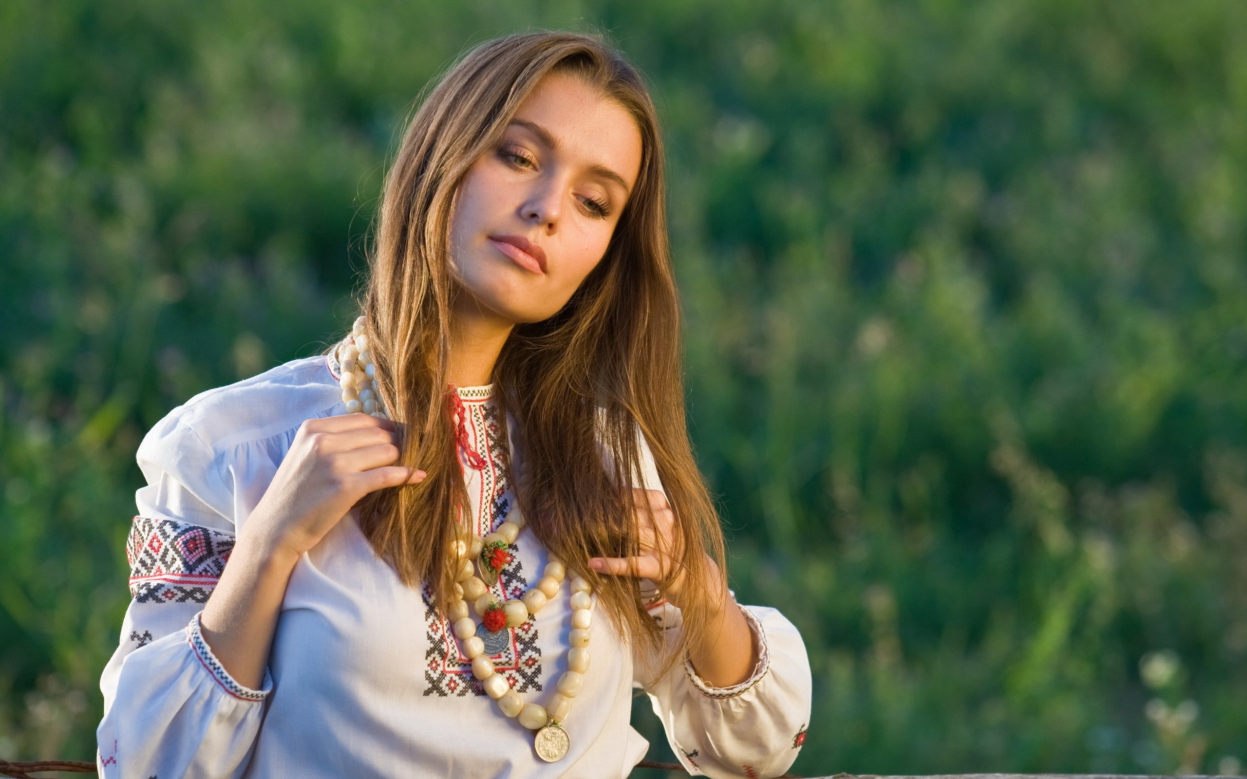 2K, traditional, women, ukrainian, blondes, HD Wallpaper