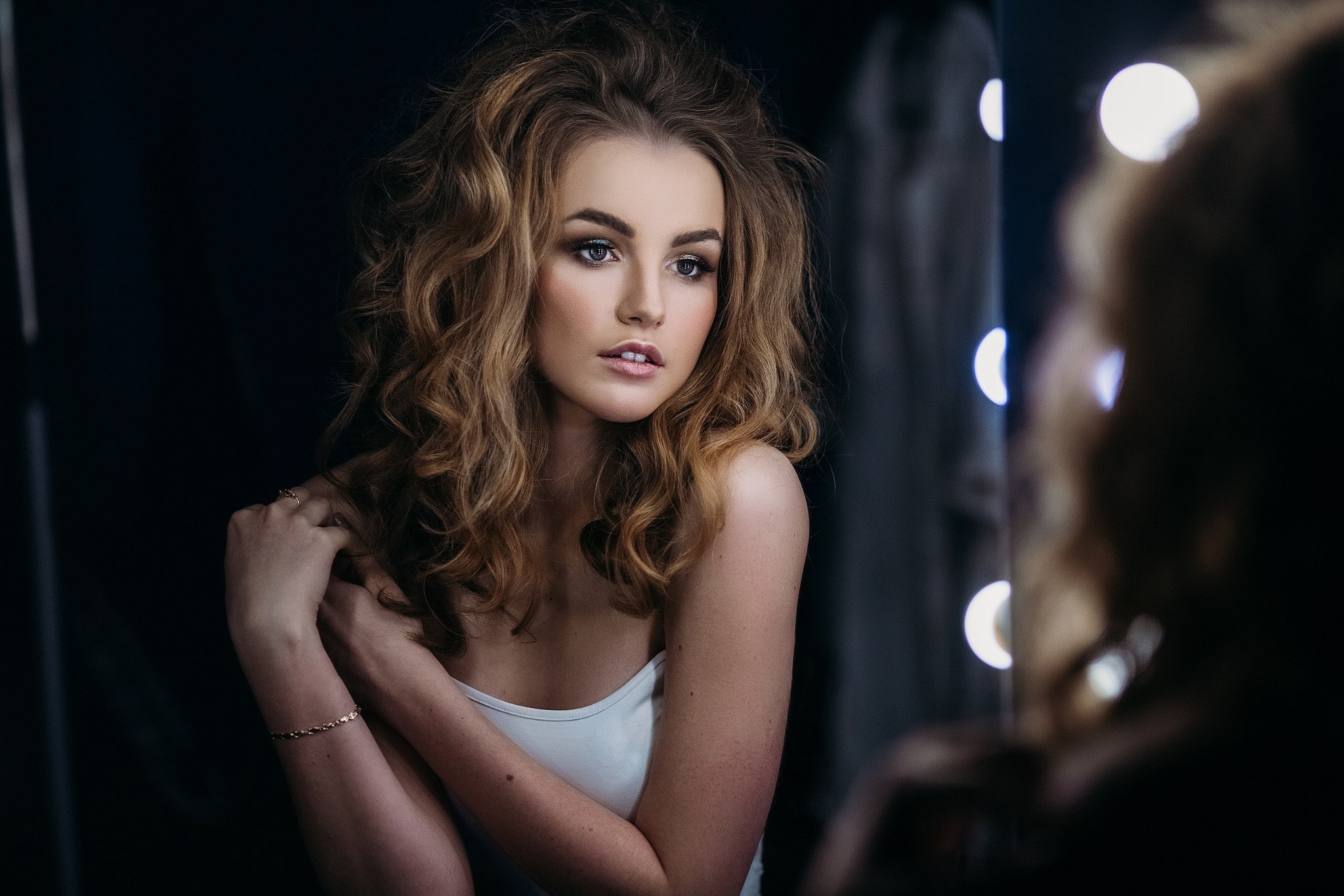 one person, women, face, Blonde, adult, human hair, 1080P, hair, Ivan Proskurin, beauty, young adult, indoors, young women, beautiful woman, brown hair, HD Wallpaper