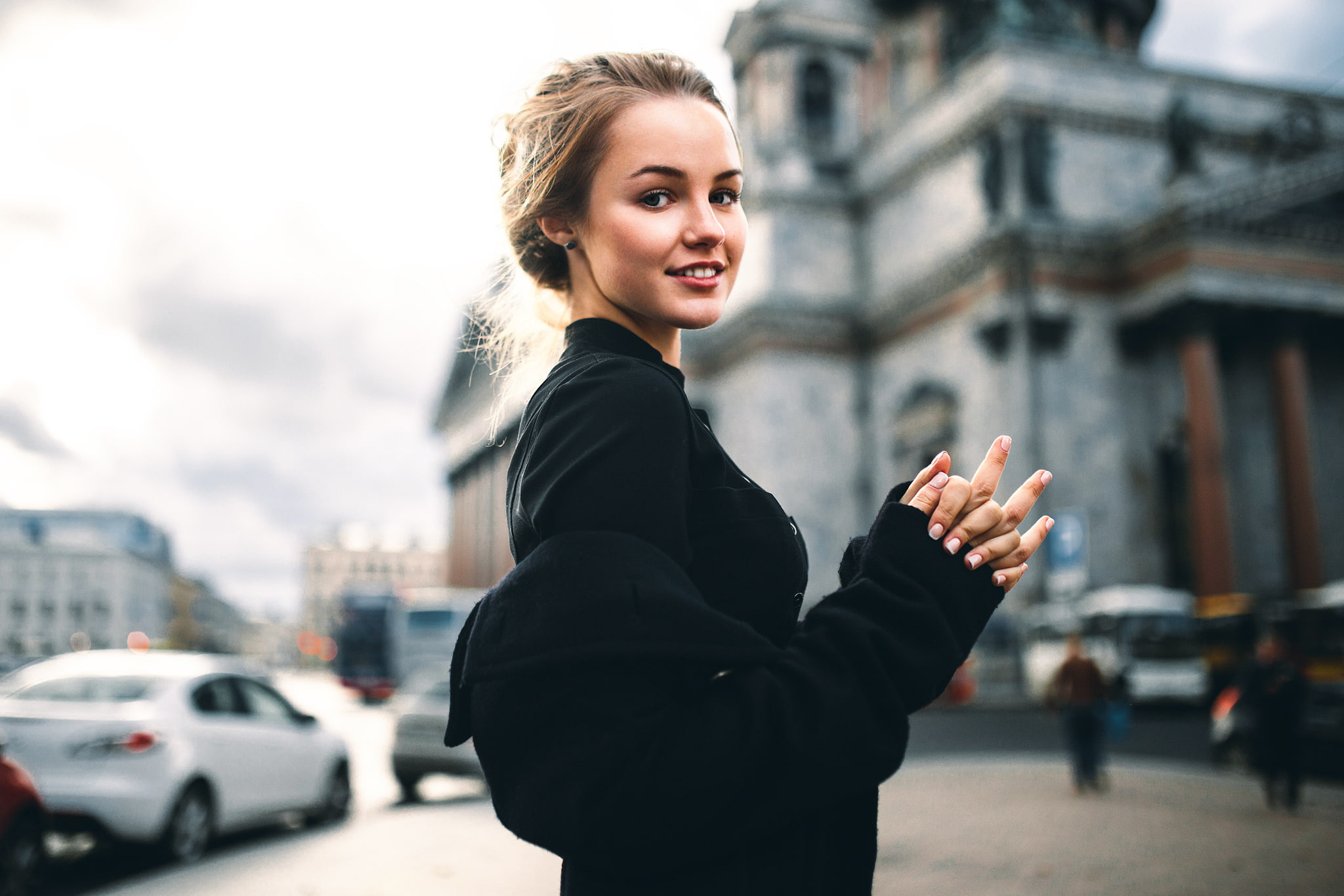 smile, 1080P, Julia Tavrin, Ivan Proskurin, Julia, the city, HD Wallpaper