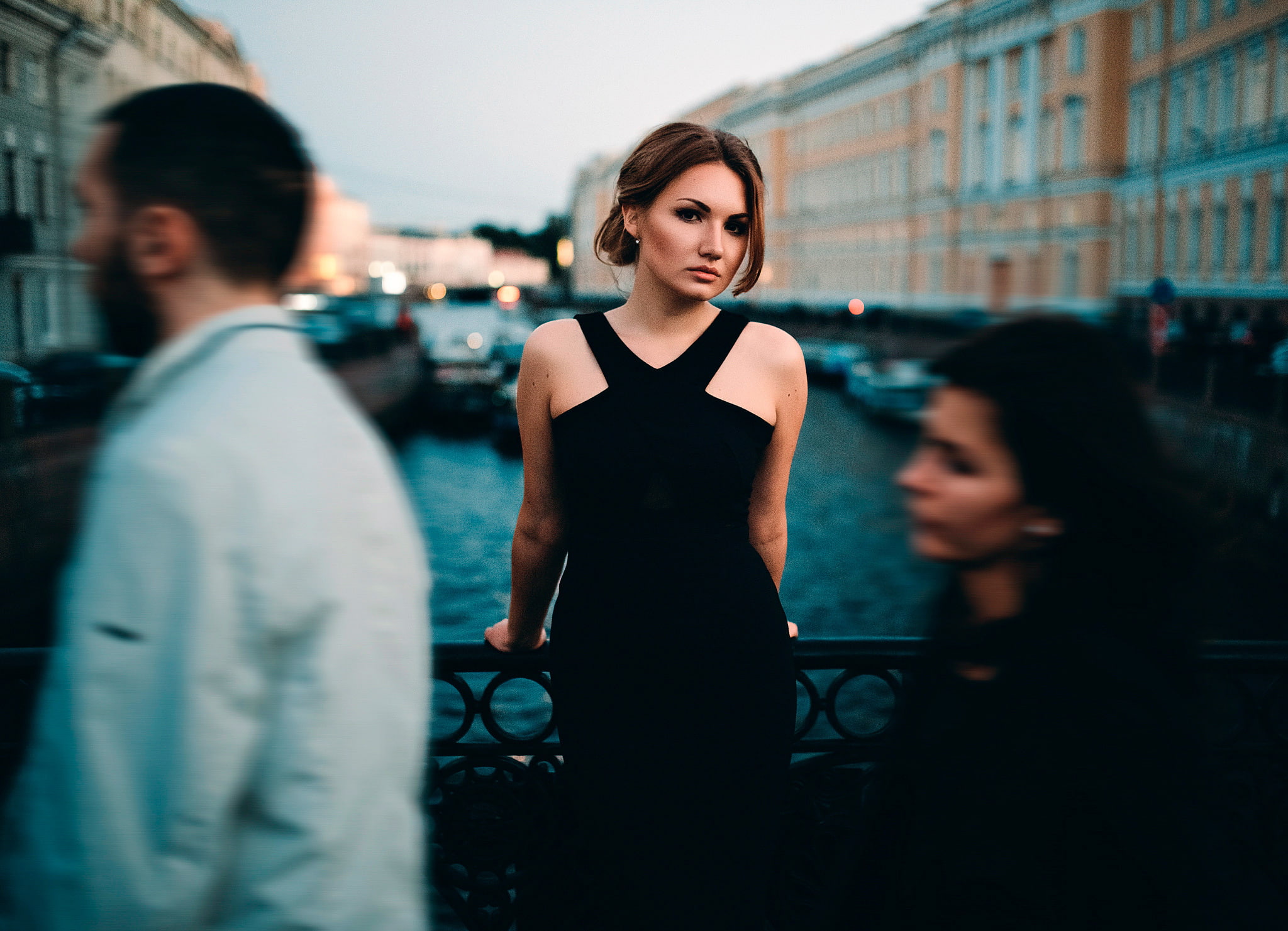 Ivan Proskurin, Elena, passers-by, 1080P, girl, the city, HD Wallpaper