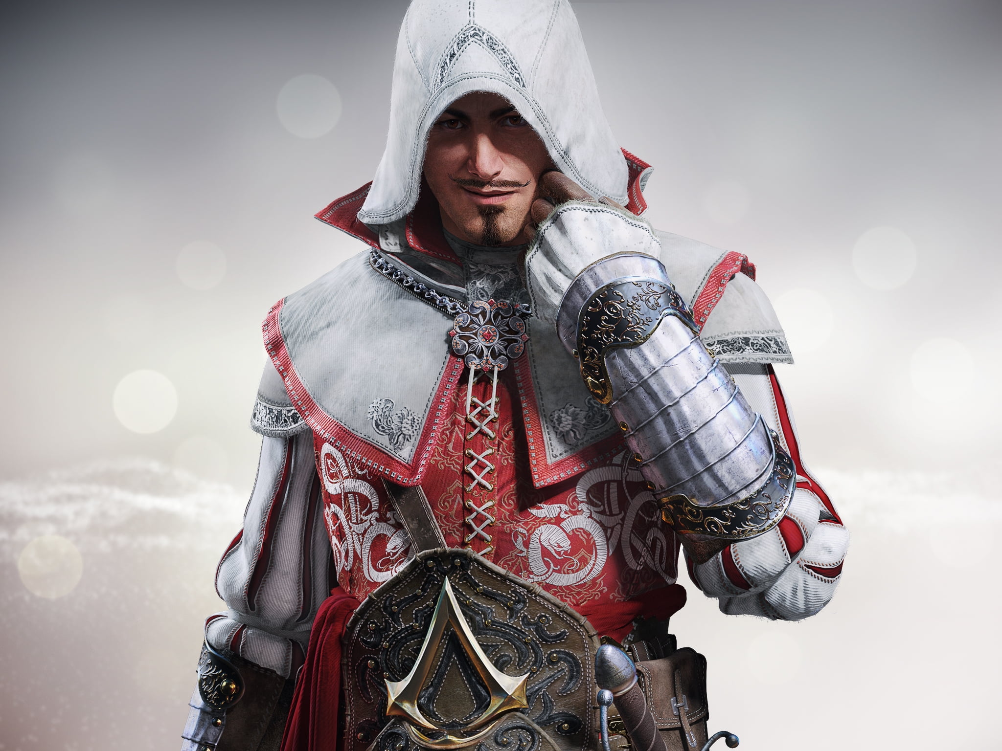 1080P, history, suit of armor, beard, adult, sword, looking at camera, weapon, Trickster, man, men, clothing, one person, waist up, portrait, game, knight - person, HD Wallpaper
