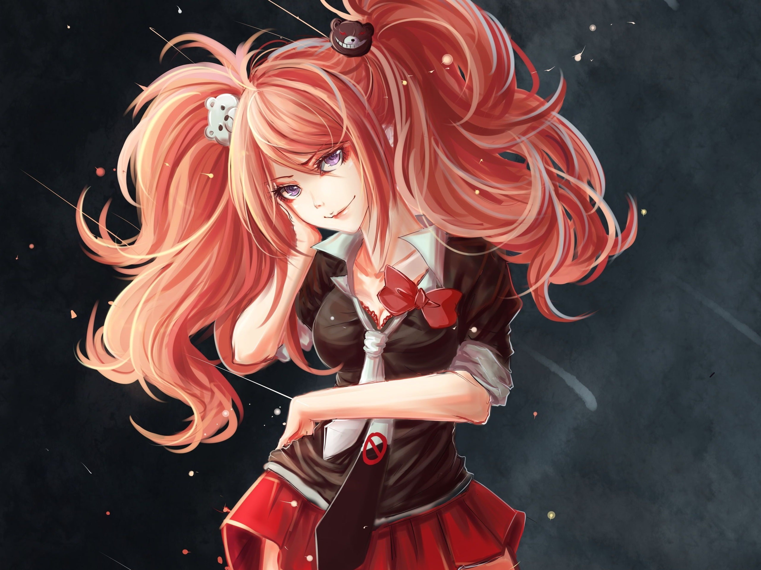 2K, Clothes, Girl, Beautiful, Anime, Pink, Hair, School, HD Wallpaper