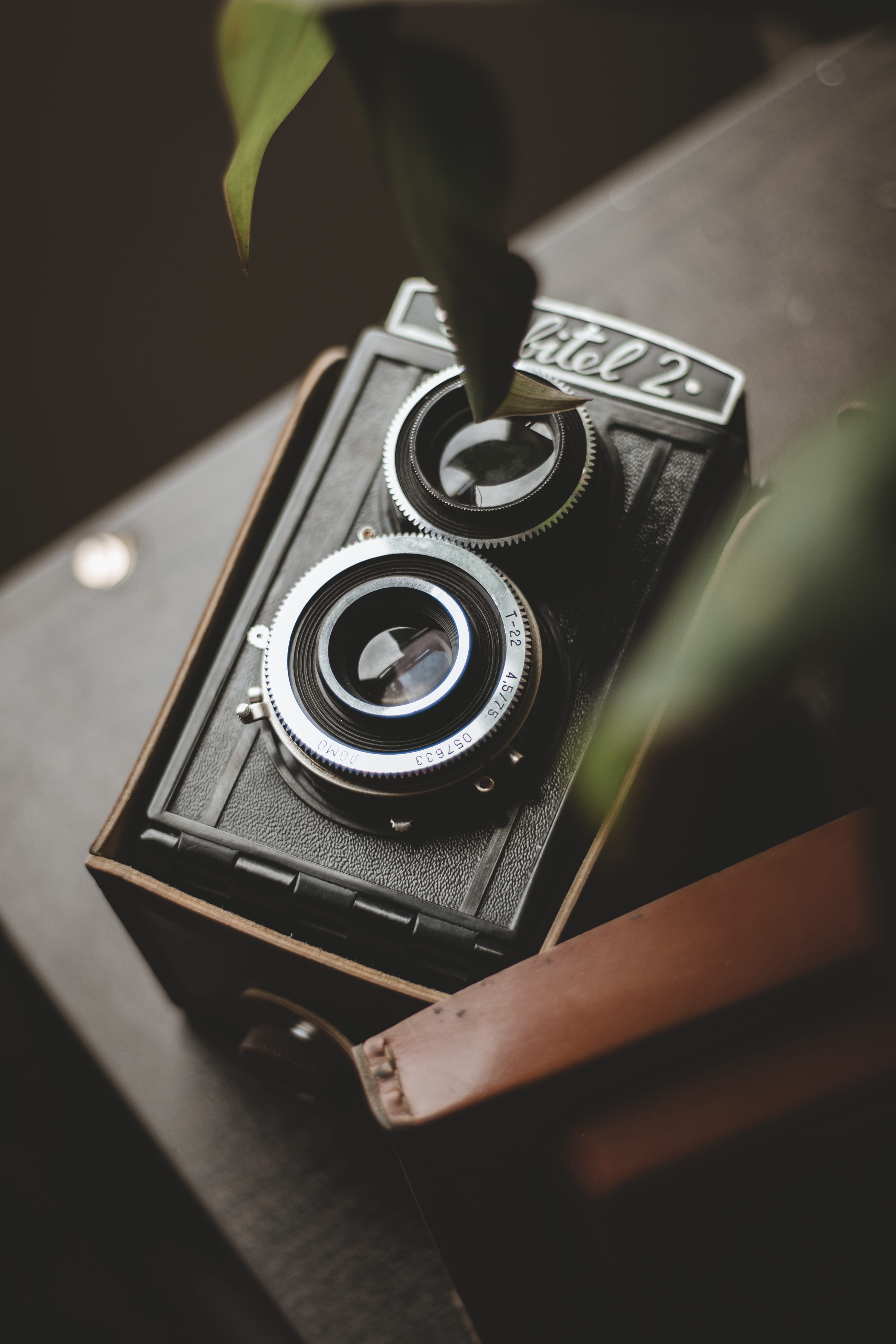 vintage, russian, gray, text, leather case, nature, wooden, classic, photography themes, still life, selective focus, old, film, communication, camera, Phone HD Wallpaper
