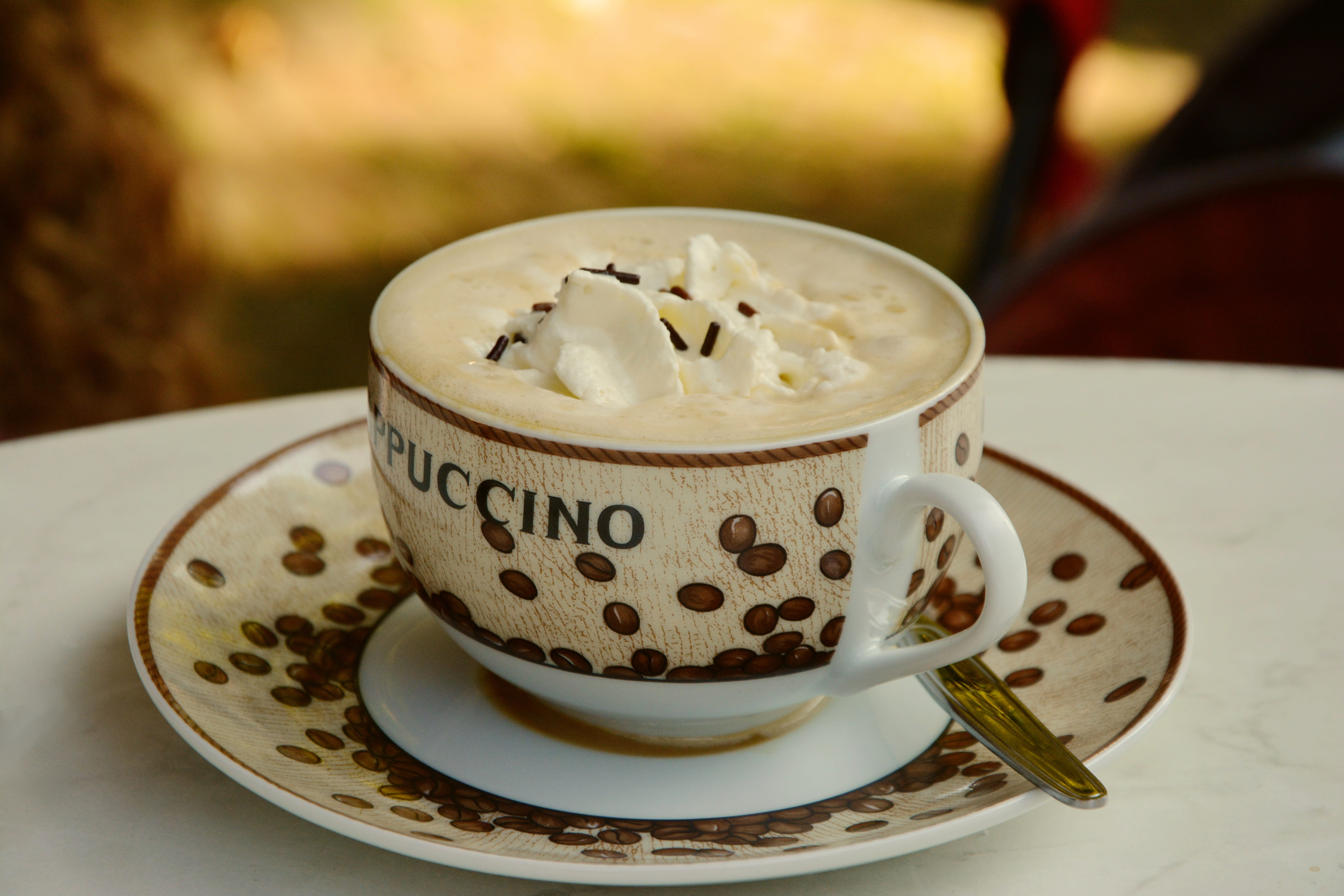 freshness, indoors, coffee - drink, cafe, drink coffee, lighting, text, cozy, crockery, coffee beans, food, focus, hot drink, café au lait, saucer, tea cup, HD Wallpaper