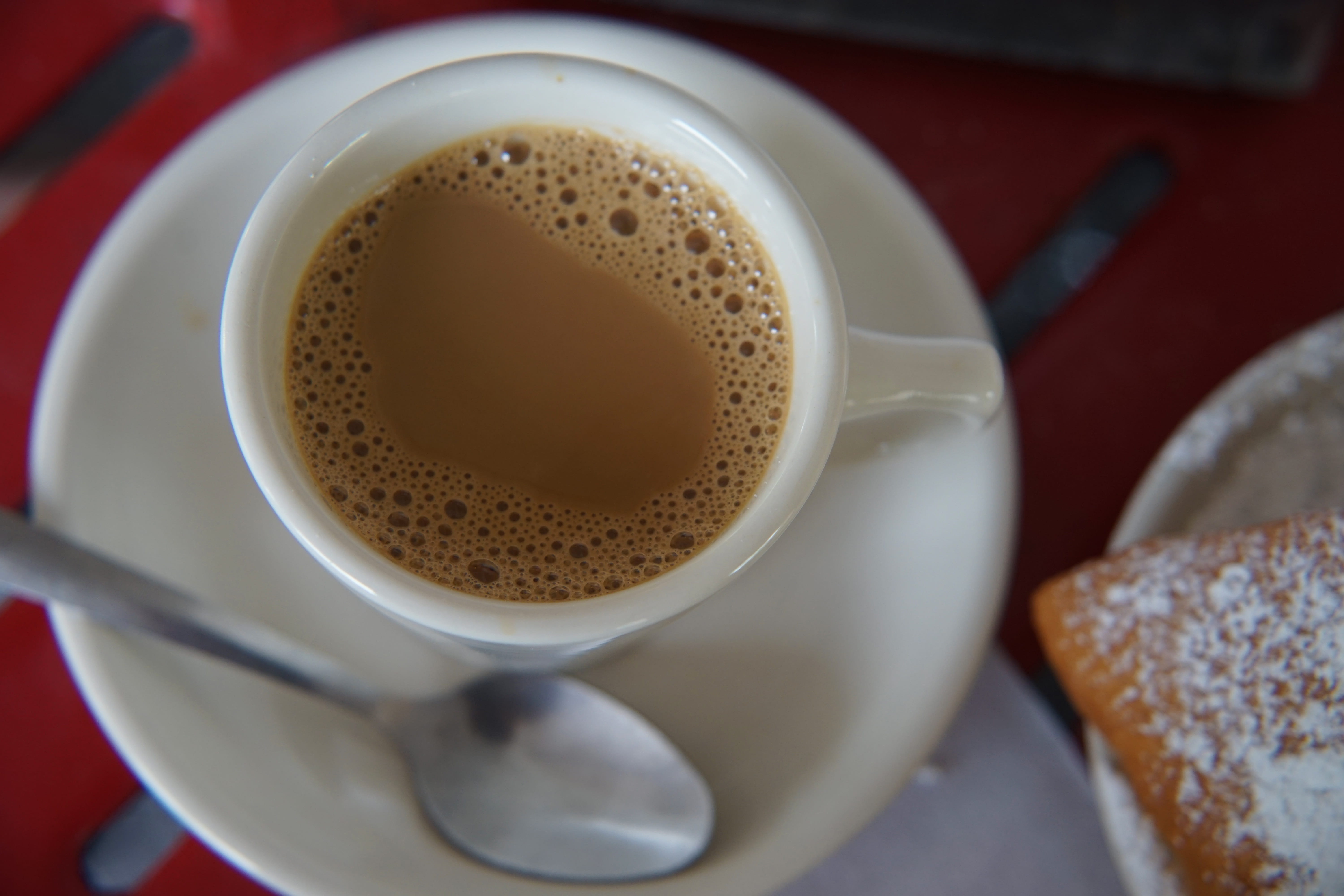 sweet, espresso, table, chicory coffee, mocha, drink, food, spoon, coffee cup, perfume, park, frothy drink, urban, french food, cappuccino, ole, still life, HD Wallpaper