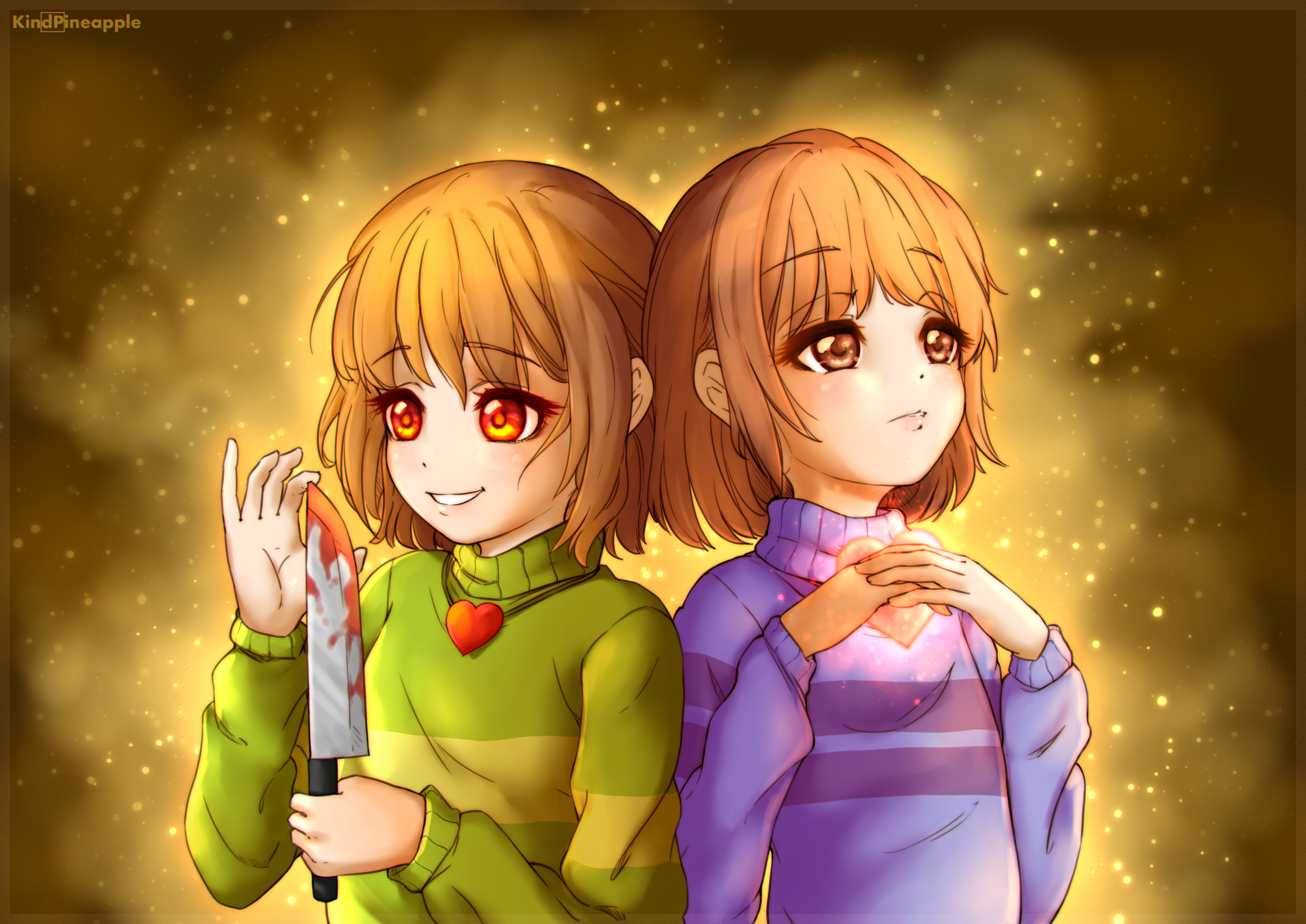 Undertale, Frisk (Undertale), Video Game, Chara (Undertale), 4K, HD Wallpaper