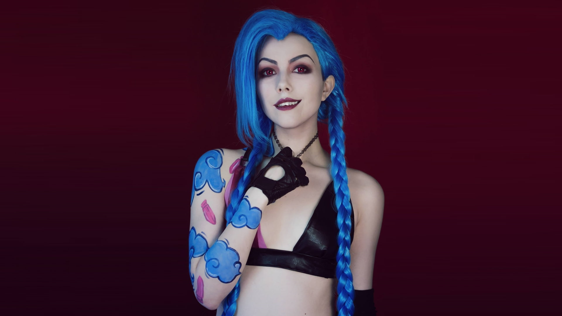 Helen Stifler, cosplay, 1080P, women, Jinx (League of Legends), HD Wallpaper