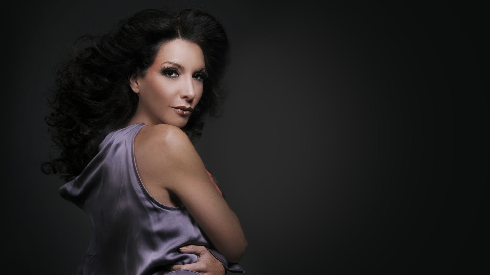 Curly, Girl, Background, Black, Hair, 1080P, HD Wallpaper