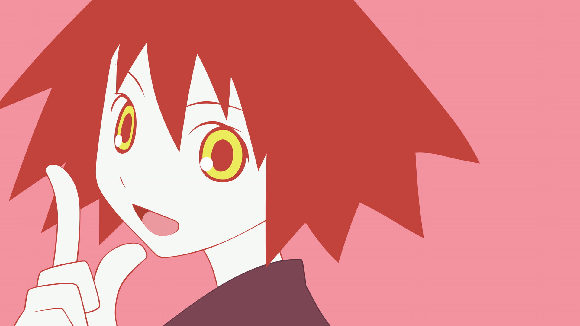 teen, pink color, 1080P, abstract, symbol, arrow symbol, red, no people, creativity, Sayonara Zetsubou Sensei, anime girls, travel, communication, representation, HD Wallpaper
