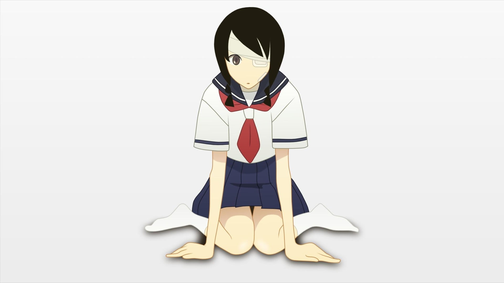 men, Sayonara Zetsubou Sensei, front view, holding, white color, clothing, one person, anime girls, studio shot, copy space, full length, art and craft, HD Wallpaper