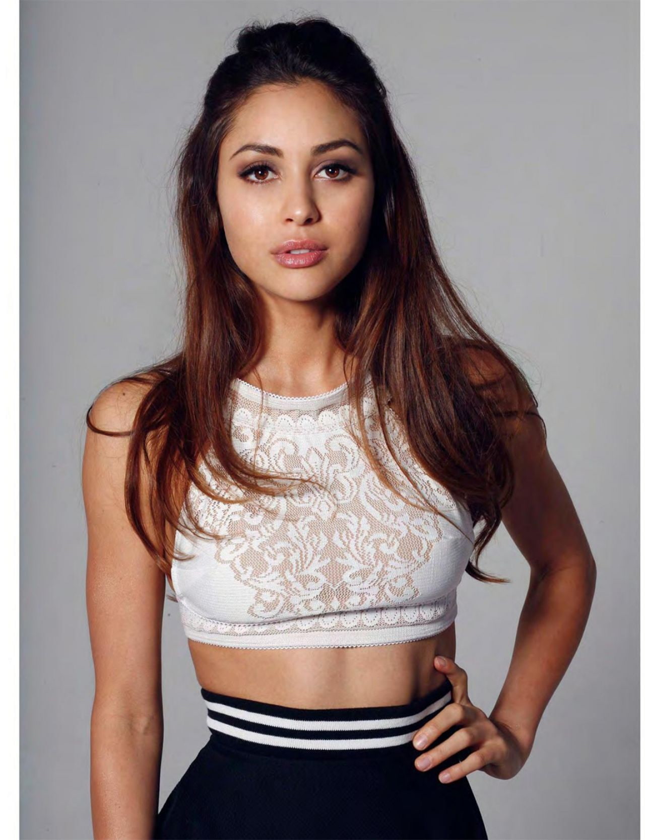 720P, body part, hair, portrait, long hair, indoors, standing, brown hair, adult, studio shot, fashion, one person, looking at camera, beauty, Lindsey Morgan, Phone HD Wallpaper