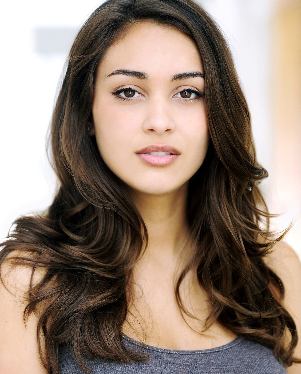 uncertainty, hairstyle, portrait, brown hair, Lindsey Morgan, human face, close-up, beautiful woman, hair, looking at camera, front view, long hair, adult, Phone HD Wallpaper