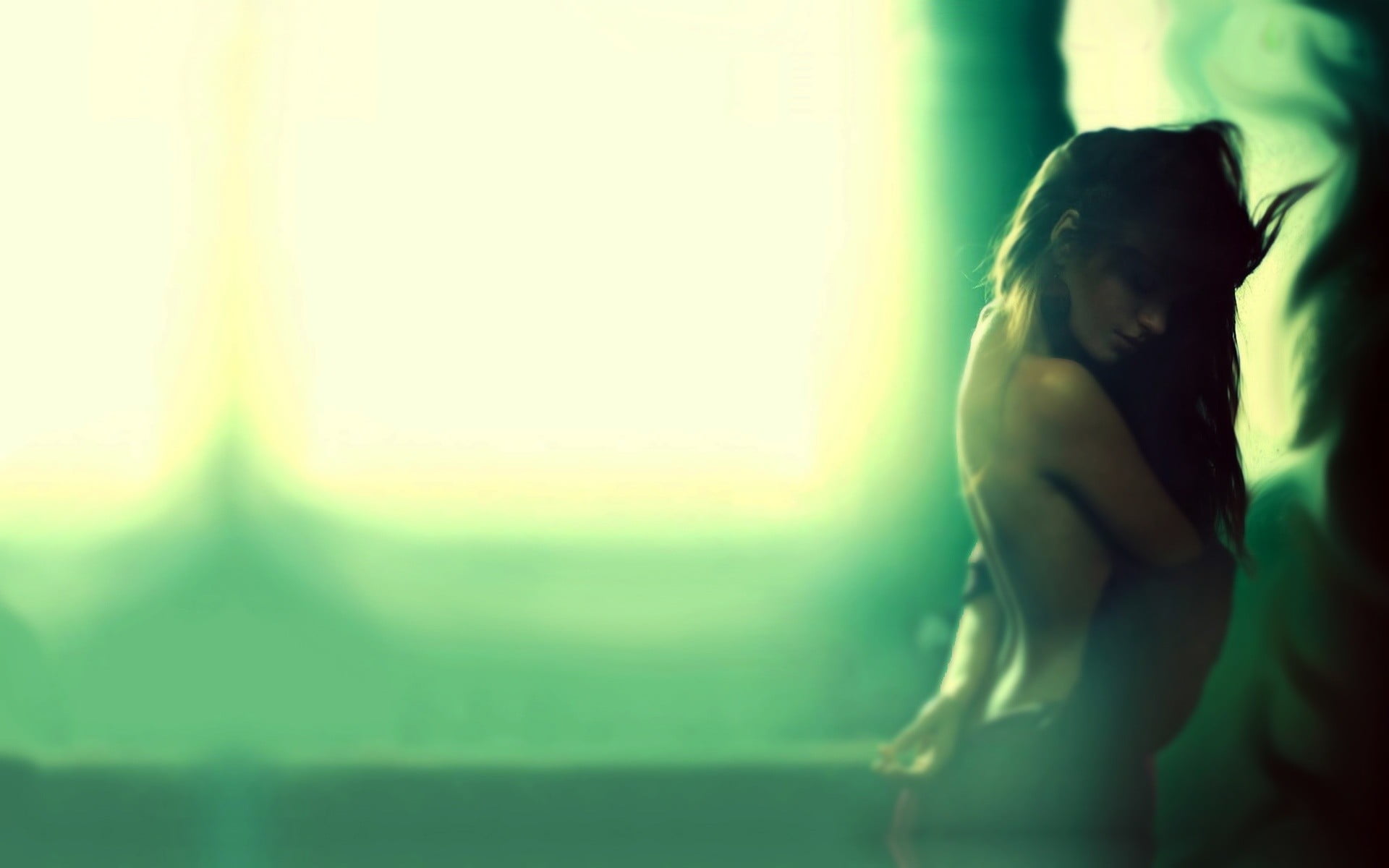 side view, indoors, standing, 1080P, black, young adult, depression - sadness, adult, copy space, model, hair, emotional stress, sadness, contemplation, HD Wallpaper