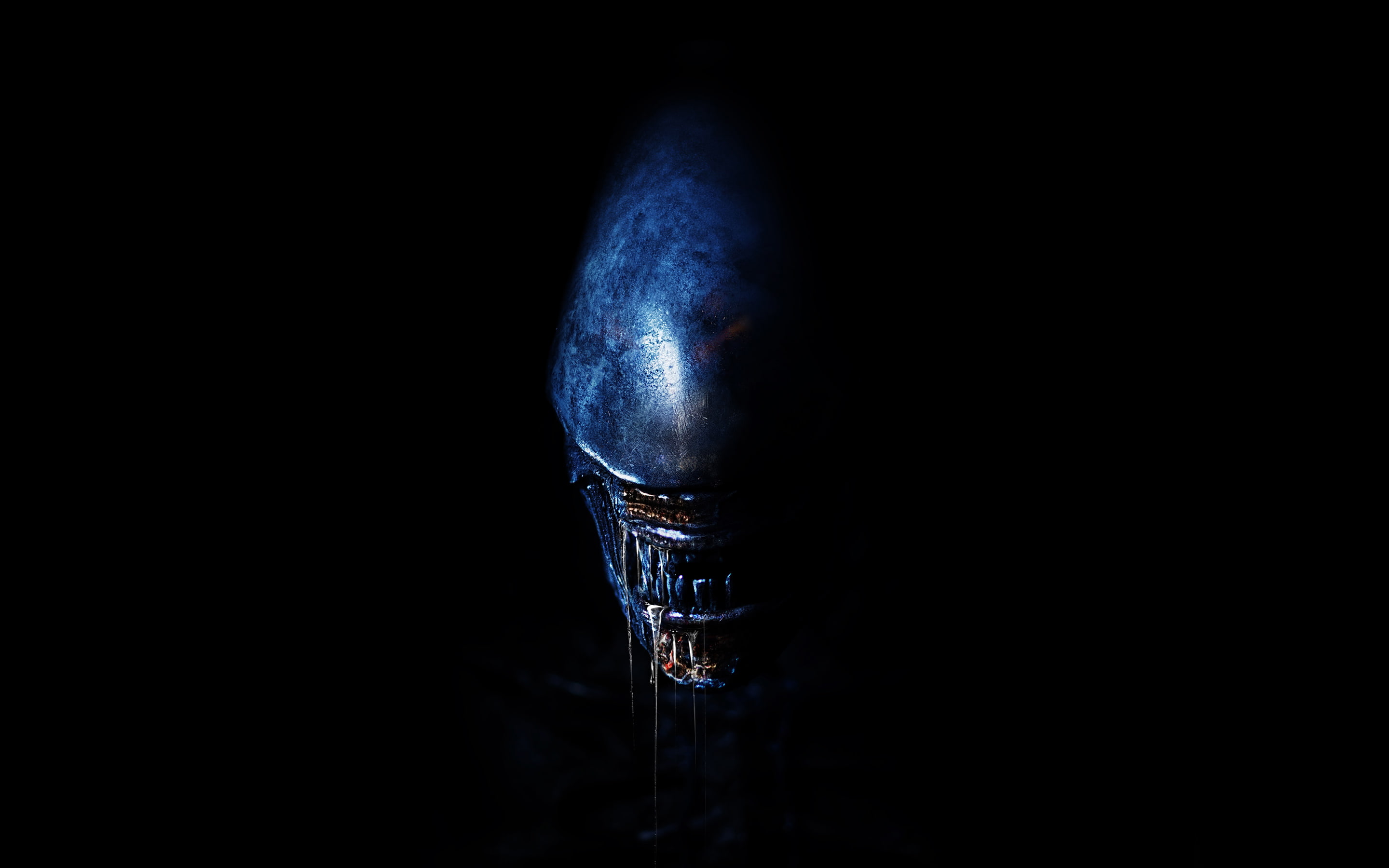 smoke - physical structure, human face, Covenant, Alien, 2K, k, nature, human body part, front view, fire, close-up, black background, studio shot, dark, HD Wallpaper