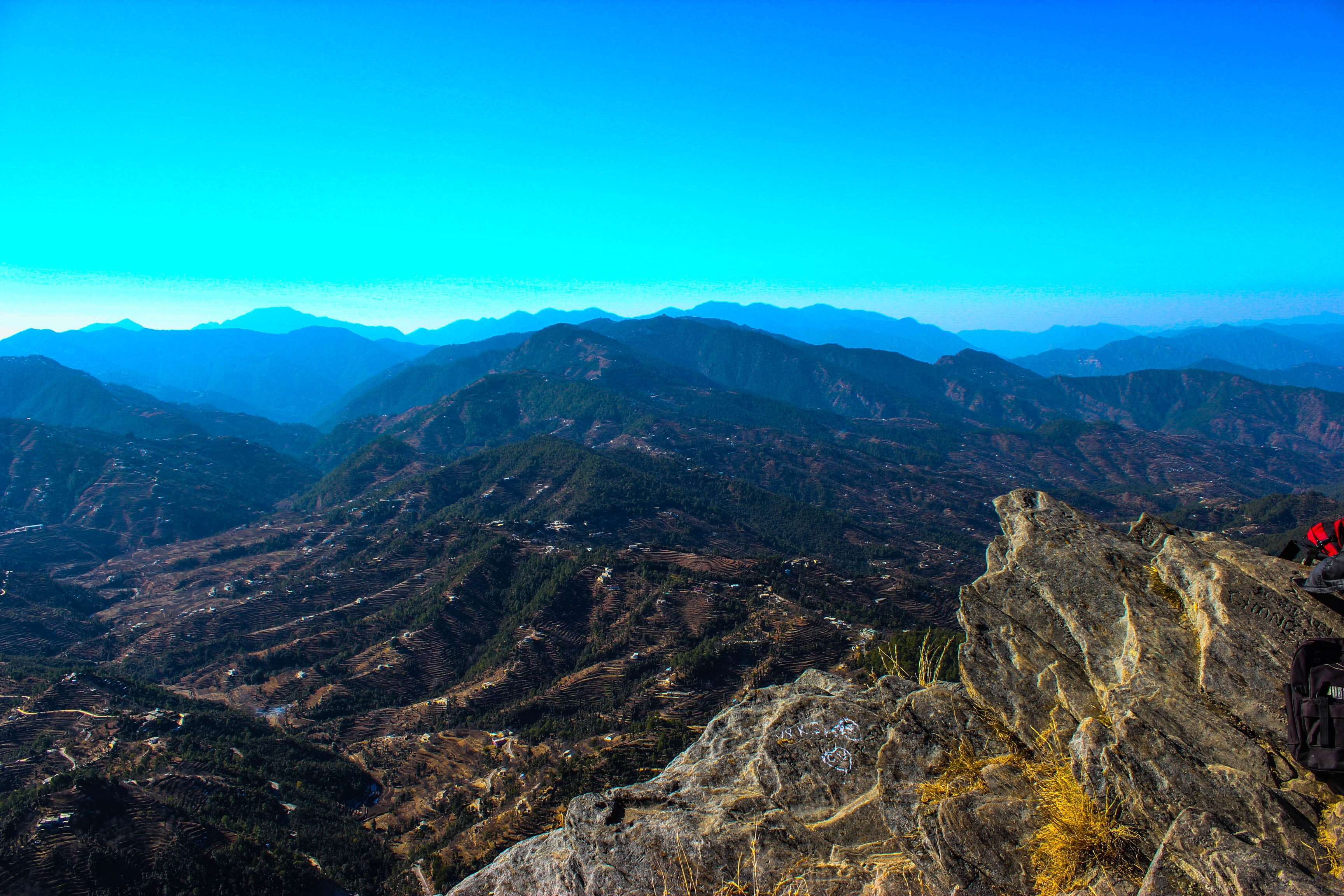 2K, physical geography, clear sky, idyllic, Himalayas, landscape, mountain range, black, bricks, day, winter, nature, scenics - nature, mountains, no people, HD Wallpaper