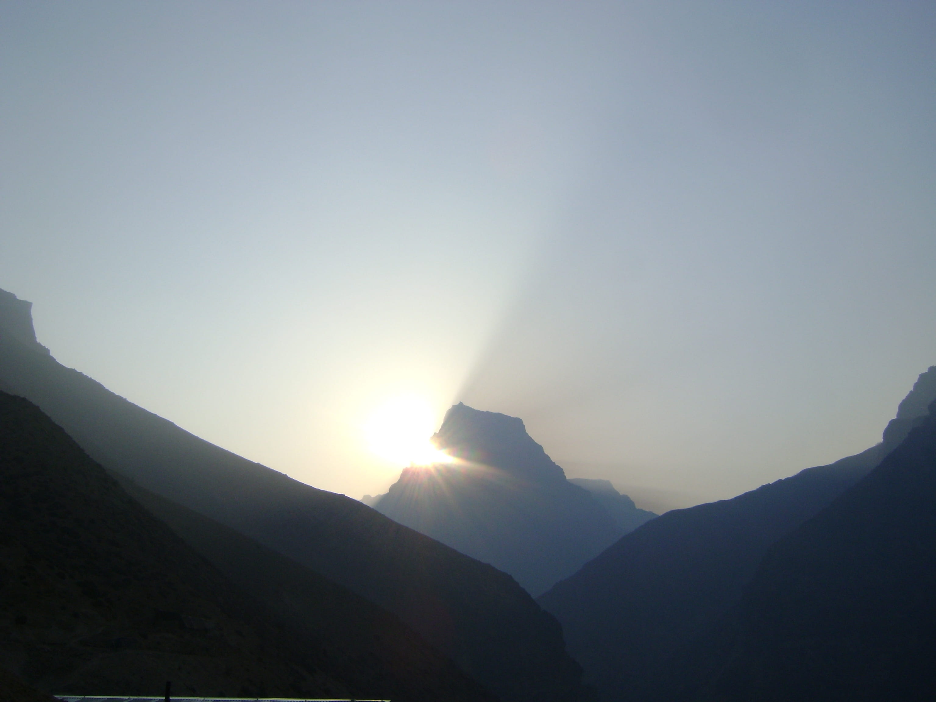 malari, sunrises, tranquil scene, mountain range, mountain, sky, environment, sunrise landscapes, sun, tranquility, india, lens flare, 2K, silhouette, HD Wallpaper
