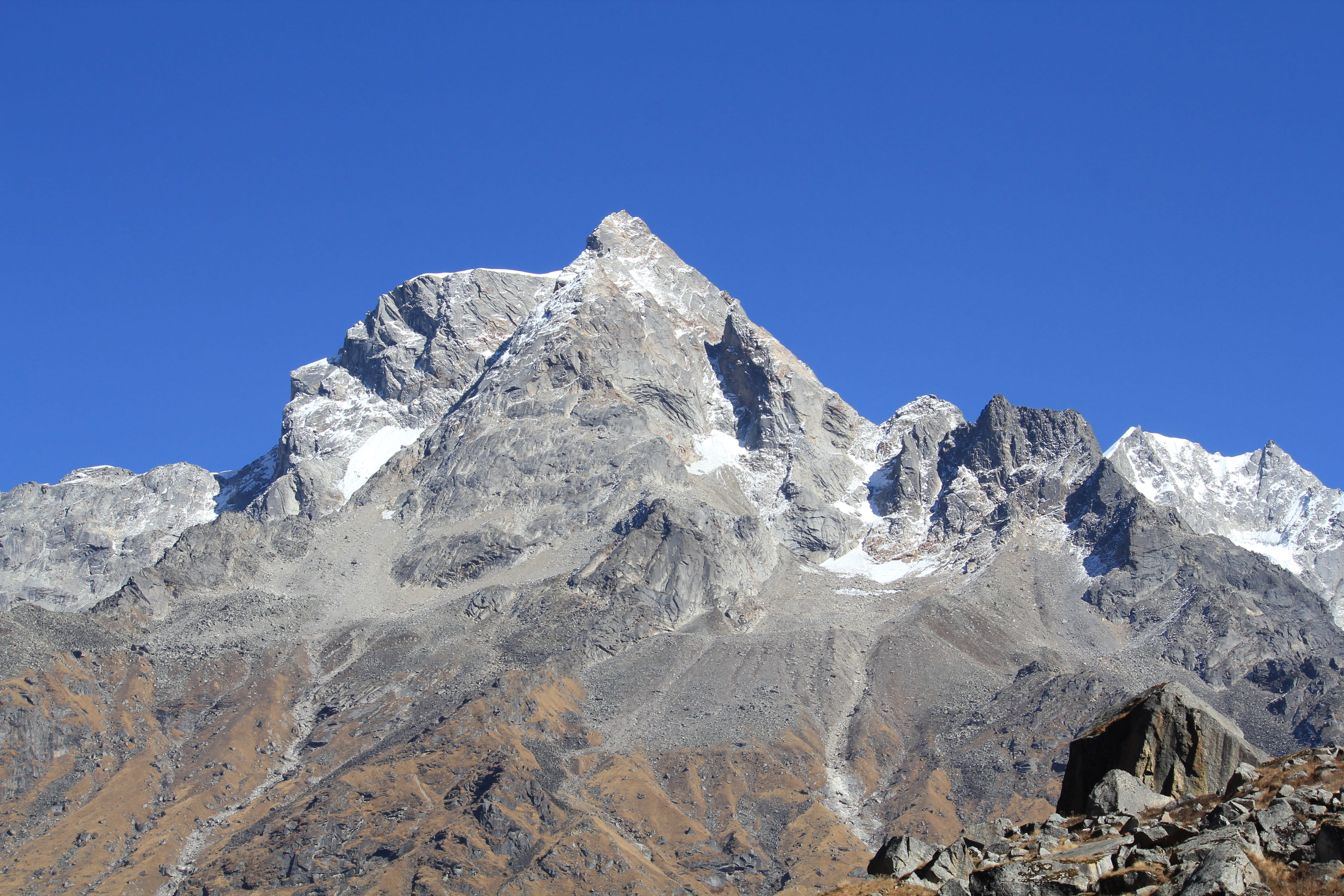 snowcapped mountain, scenics - nature, blue, landscapes, india, sky, cold temperature, environment, clear sky, tranquil scene, govind pashu vihar national park and sanctuary, HD Wallpaper