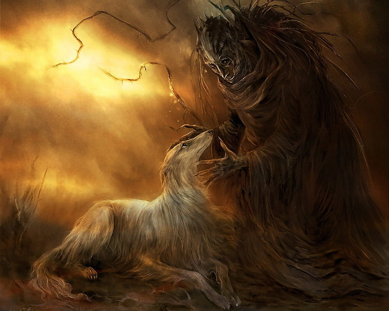 afghan, fantasy, 720P, artistic, hound, hd, HD Wallpaper